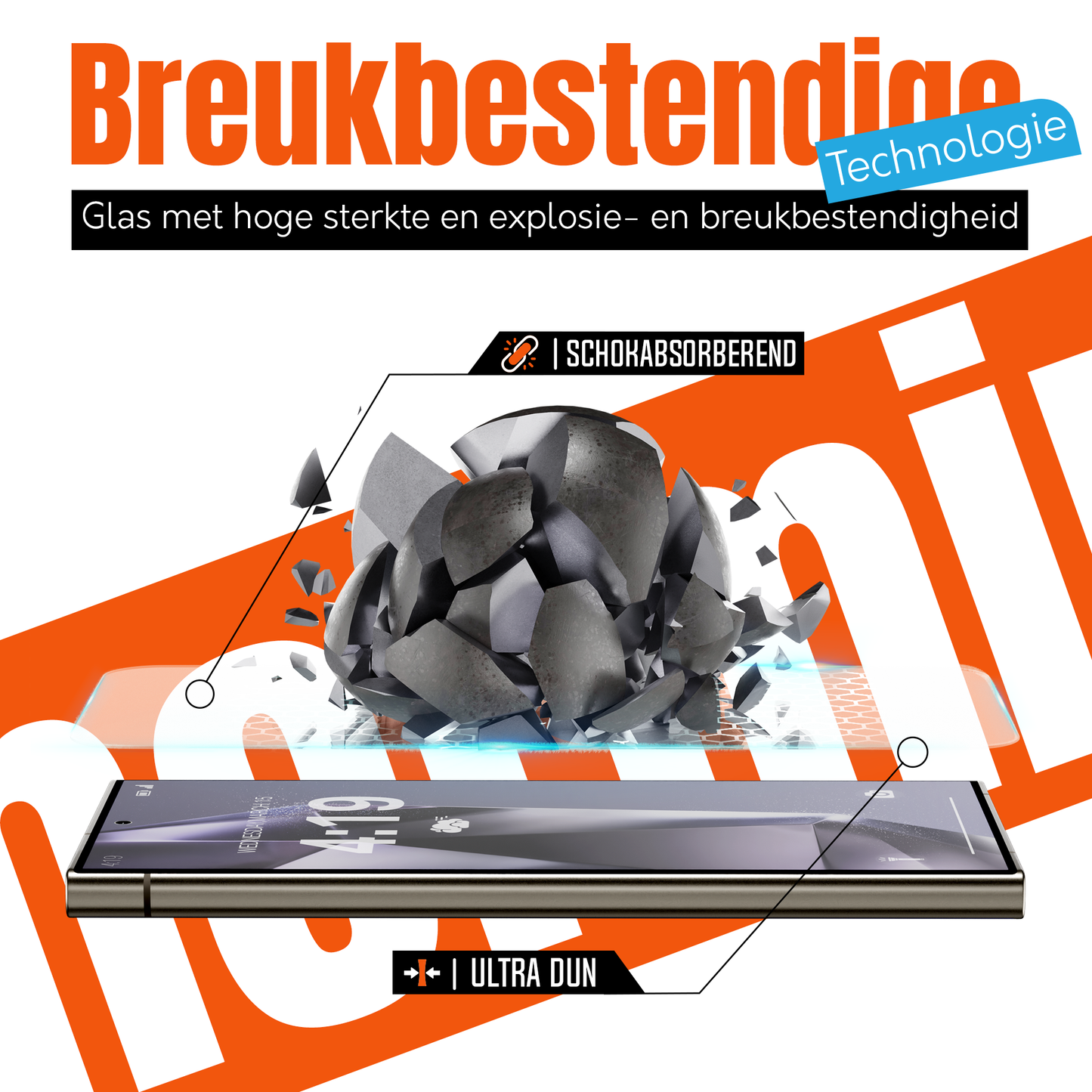 My Case 9H Gehard Glas Screenprotector voor Samsung Galaxy S24 Ultra