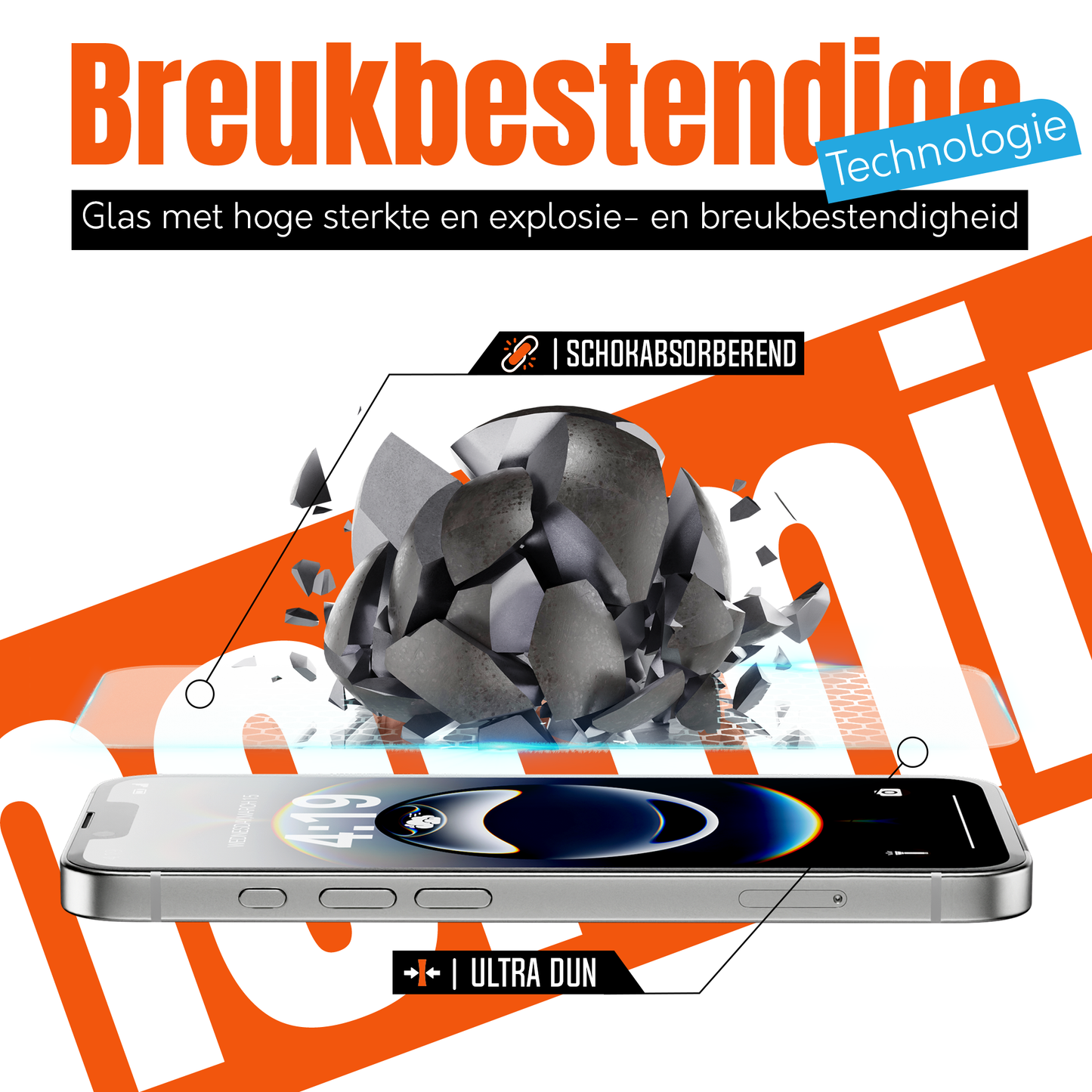 My Case 9H Gehard Glas Screenprotector voor iPhone 16e