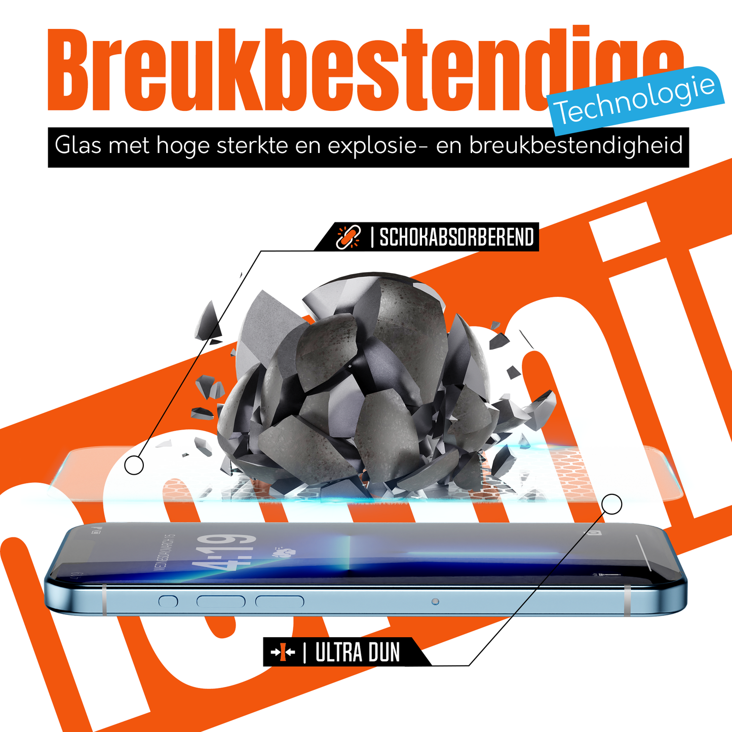 My Case Gehard Glas Screenprotector voor iPhone 14 Pro