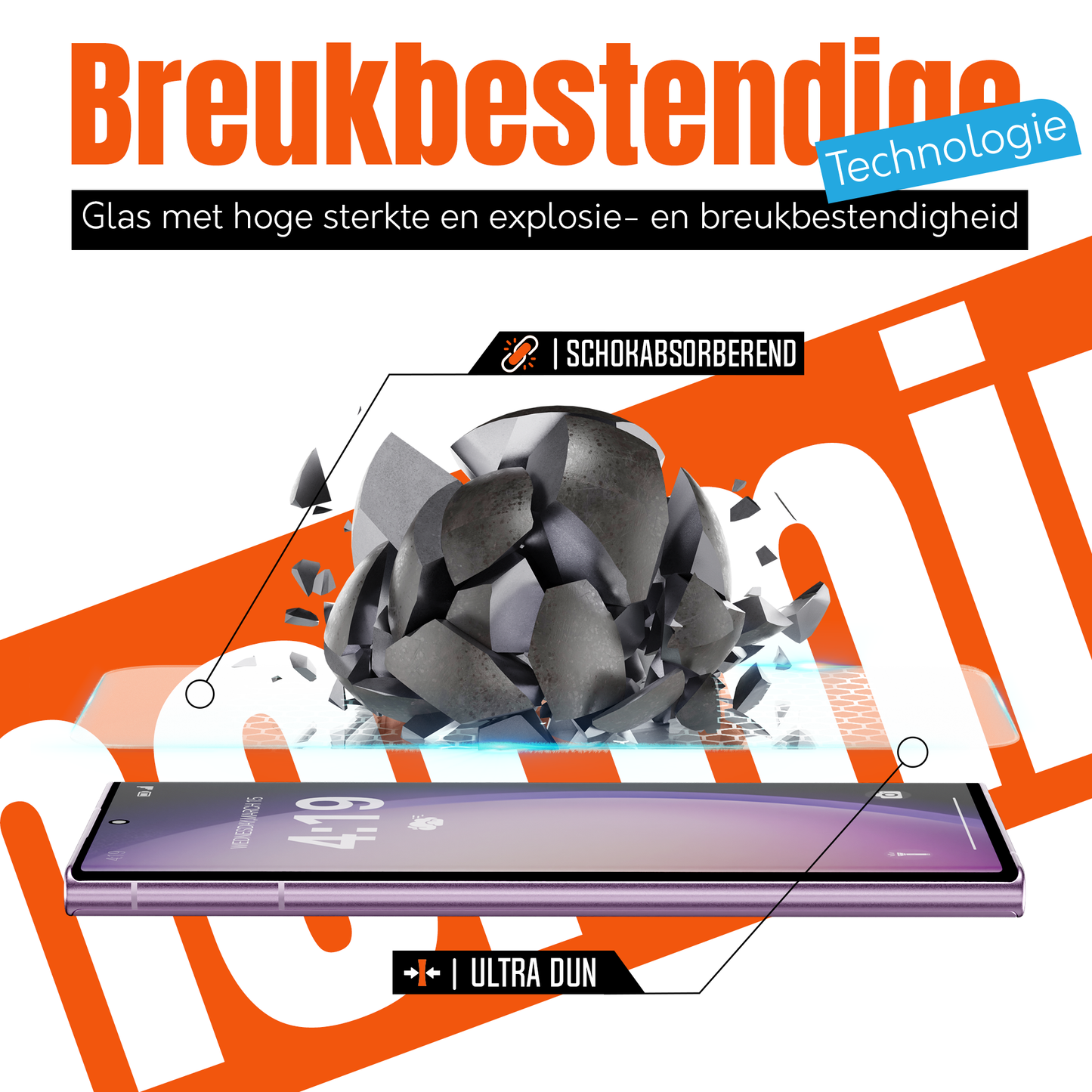 My Case 9H Gehard Glas Screenprotector voor Samsung Galaxy S23 Ultra