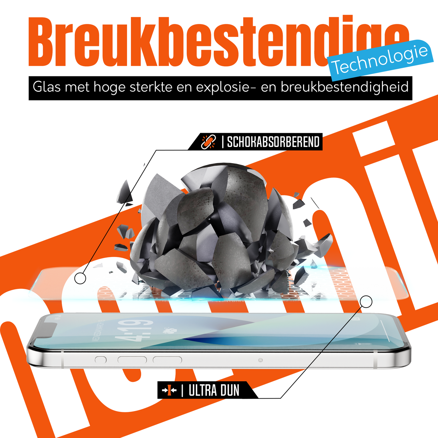 iTech Gehard Glas Screenprotector voor iPhone 13