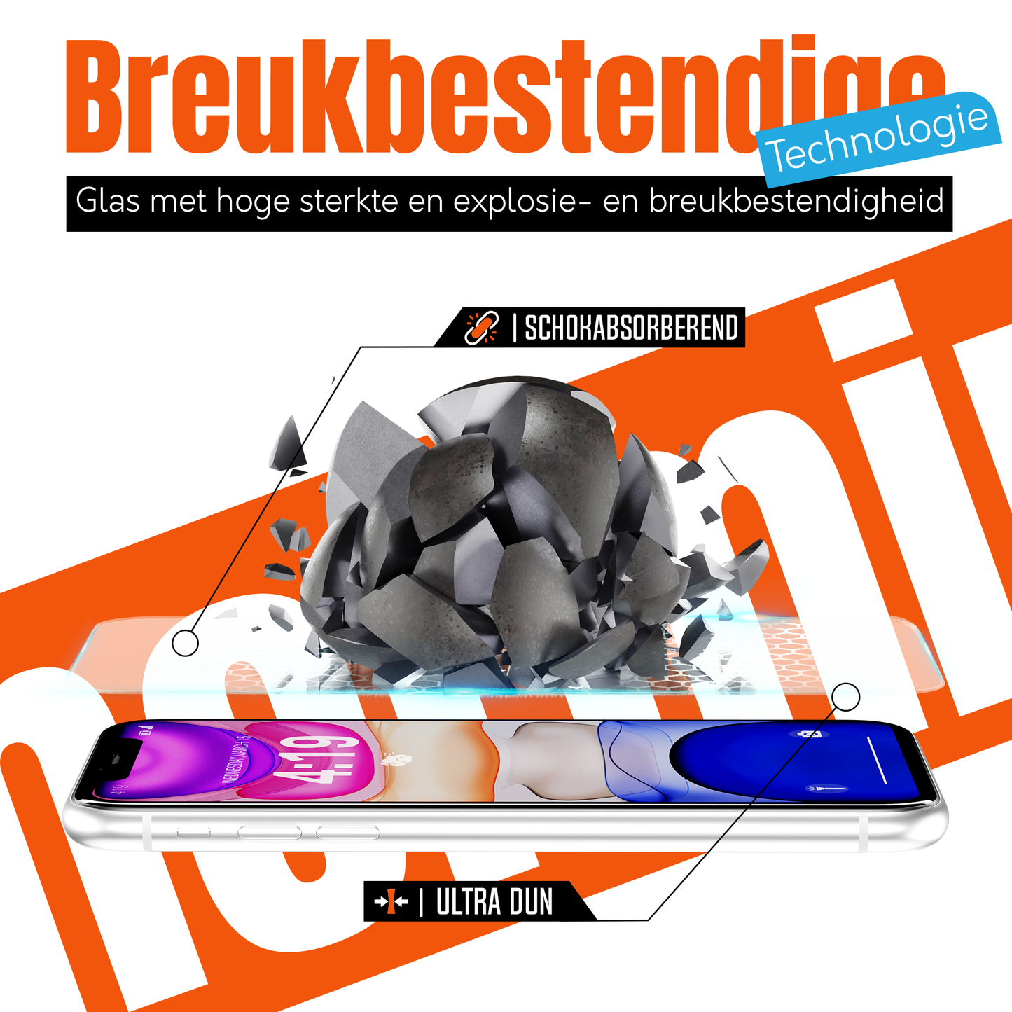 My Case 9H Gehard Glas Screenprotector voor iPhone 11