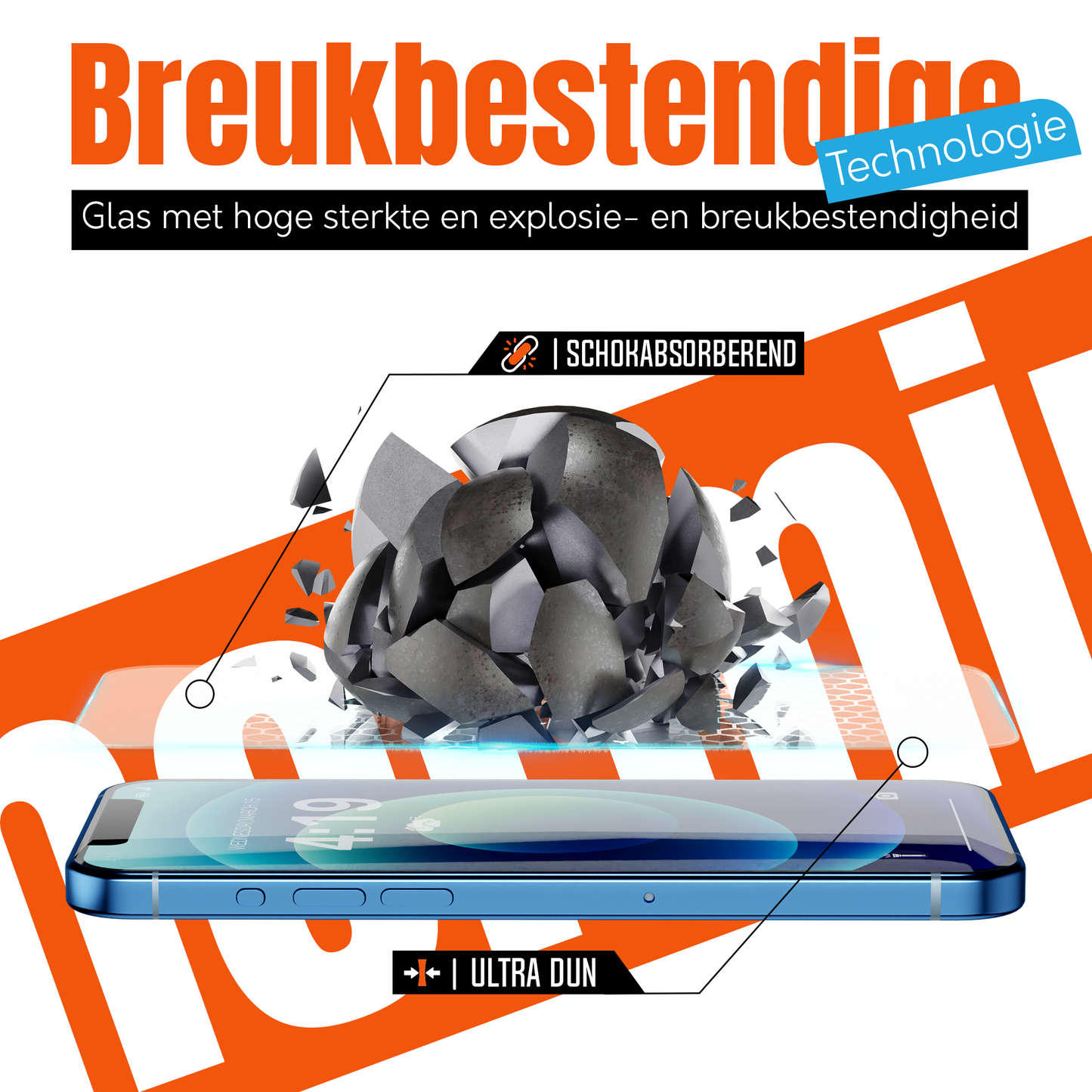 iTech Gehard Glas Screenprotector voor iPhone 12