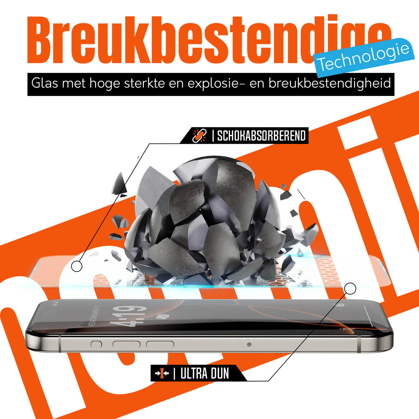 iTech Gehard Glas Screenprotector voor iPhone 16 Pro