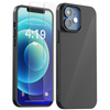 My Case Combo: Zwarte Siliconen Hoes met 2 Screenprotectors voor iPhone 12/12 Pro – Extra Veiligheid