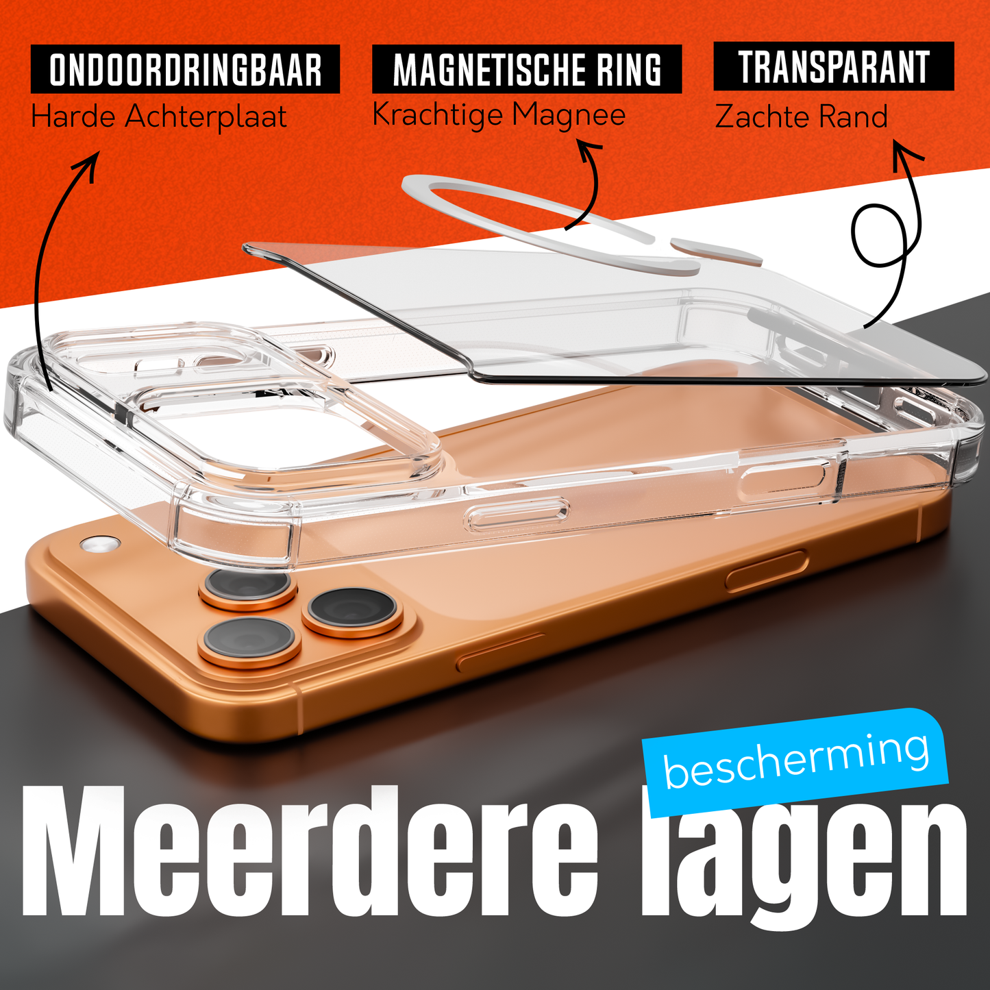 iPhone 17 Pro Max hoesje Magsafe Transparant