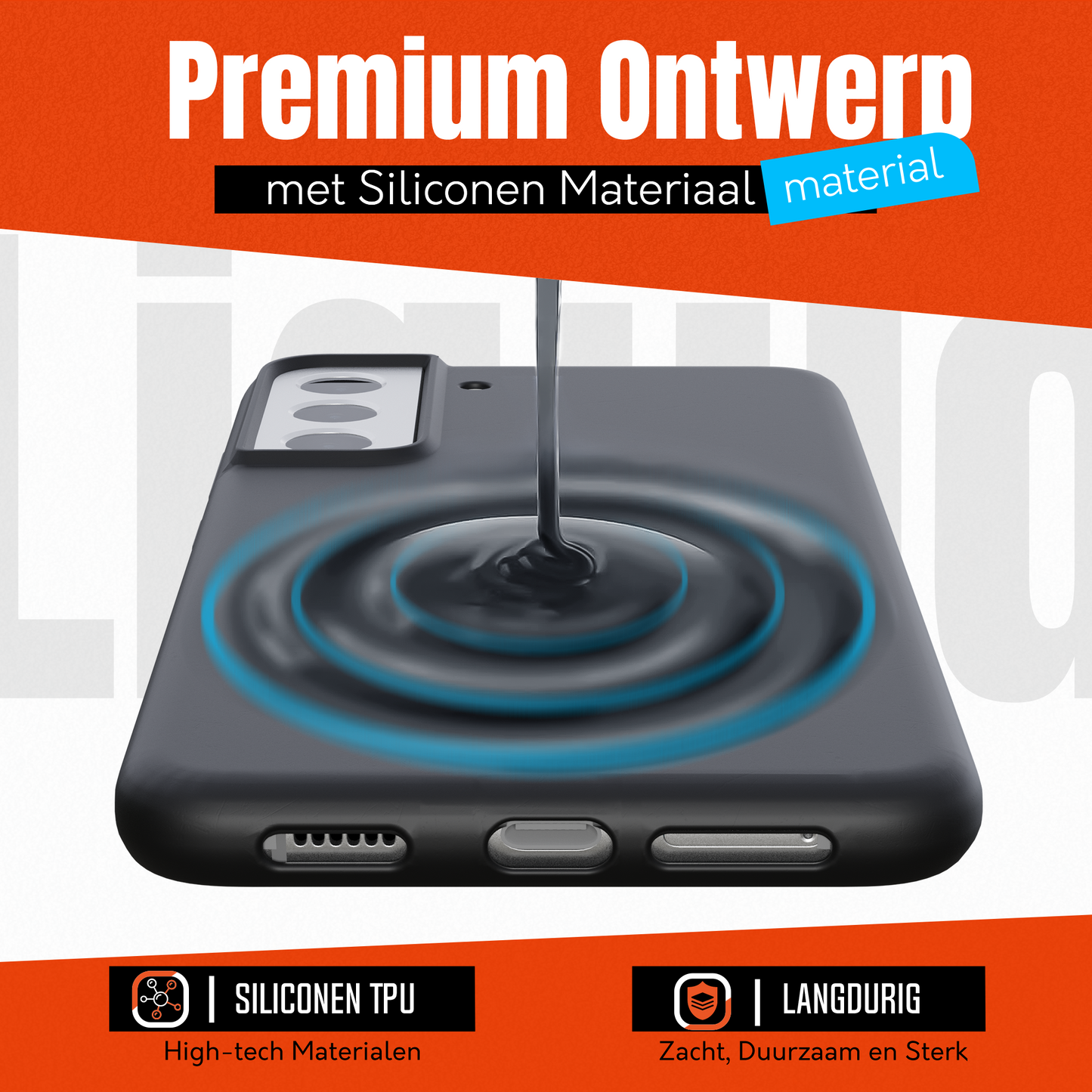 My Case Zwarte Siliconen Hoes voor Samsung Galaxy S22 – Slank Maar Beschermend