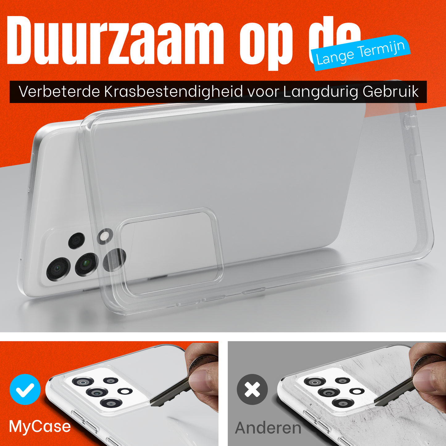 My Case Transparante Hoes voor Samsung Galaxy A52 – Langdurig Helder