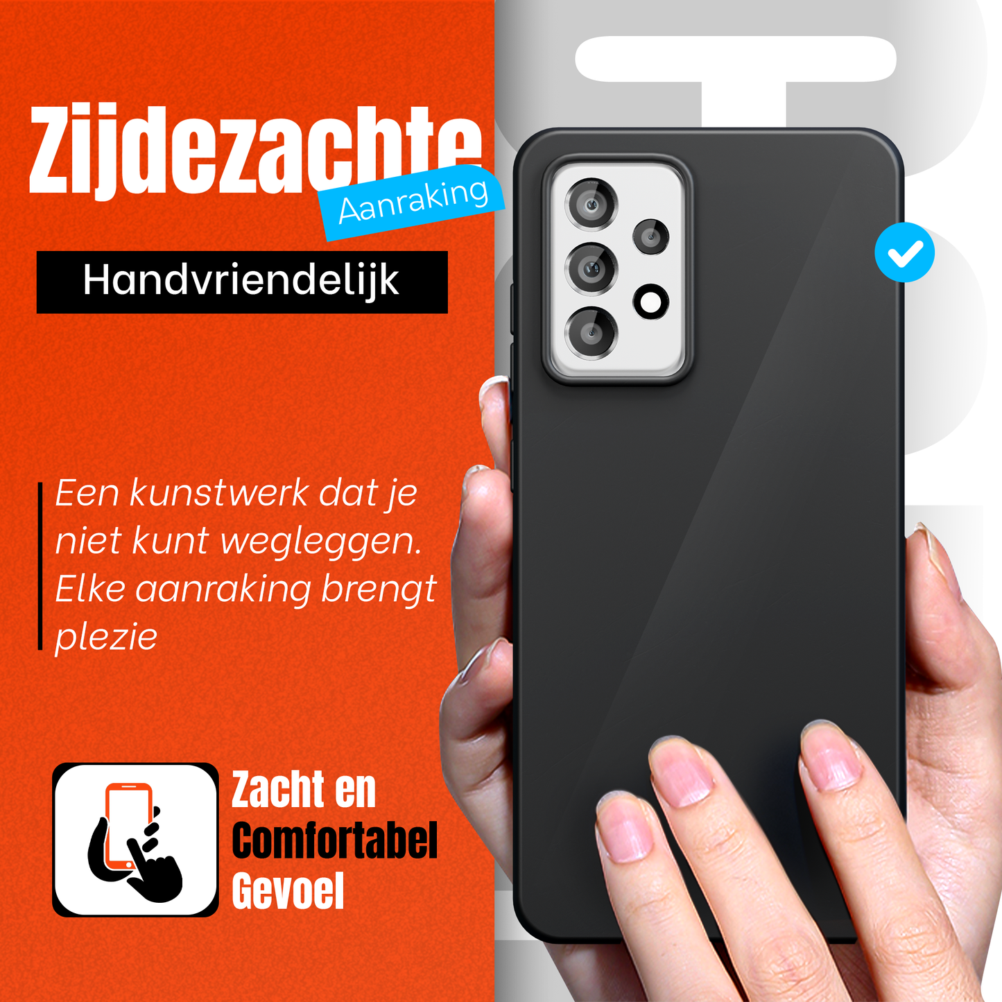 My Case Combo: Zwarte Siliconen Hoes met 2 Screenprotectors voor Samsung Galaxy A52 – Extra Veiligheid