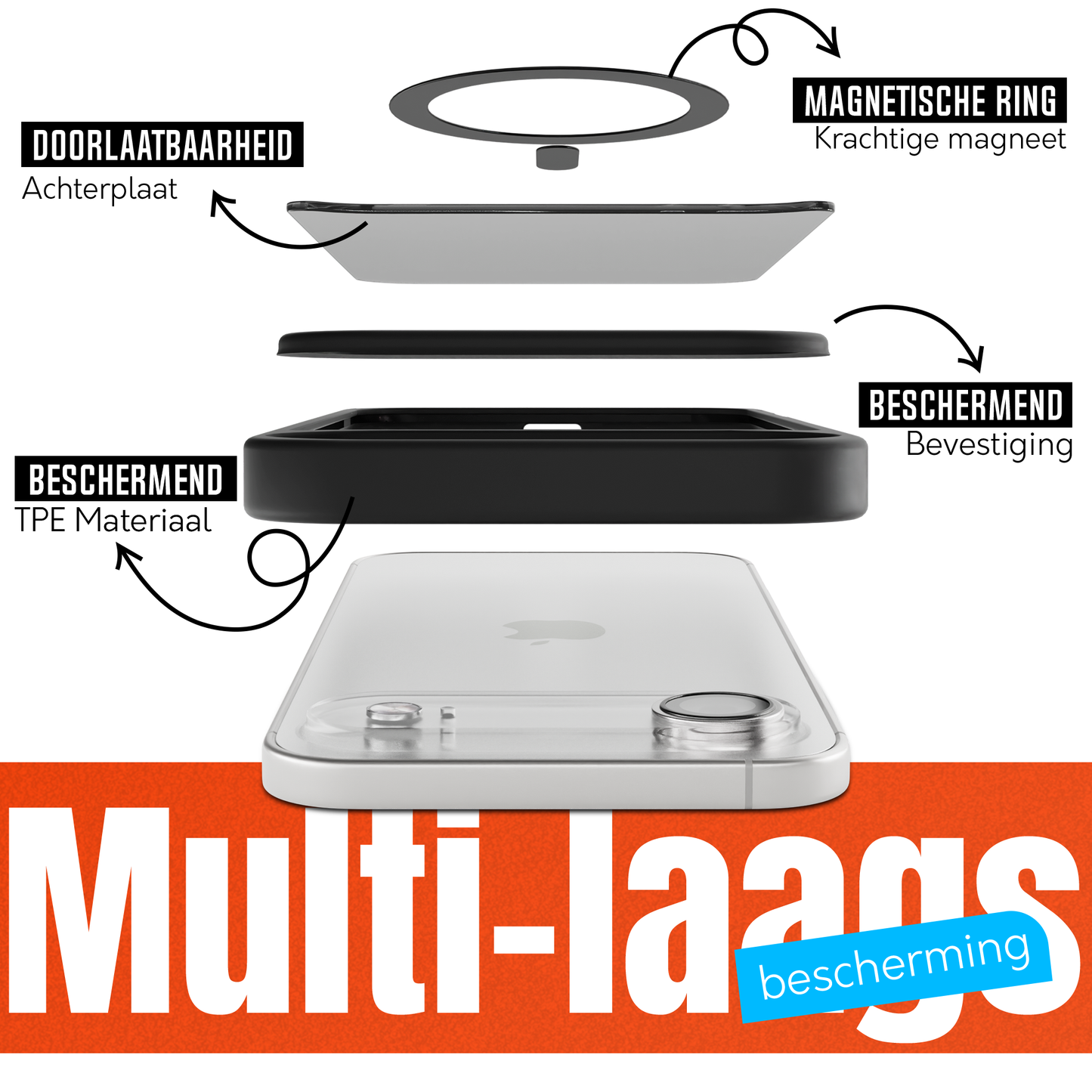 iPhone 17 Air MagSafe hoesje Zwart