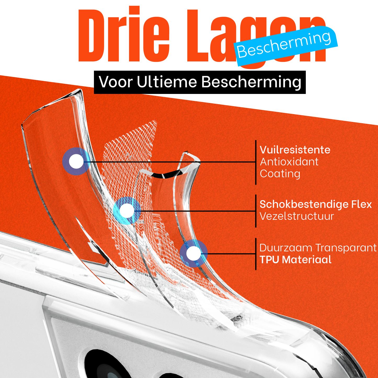 My Case Transparante Hoes voor Samsung Galaxy S22 – Langdurig Helder