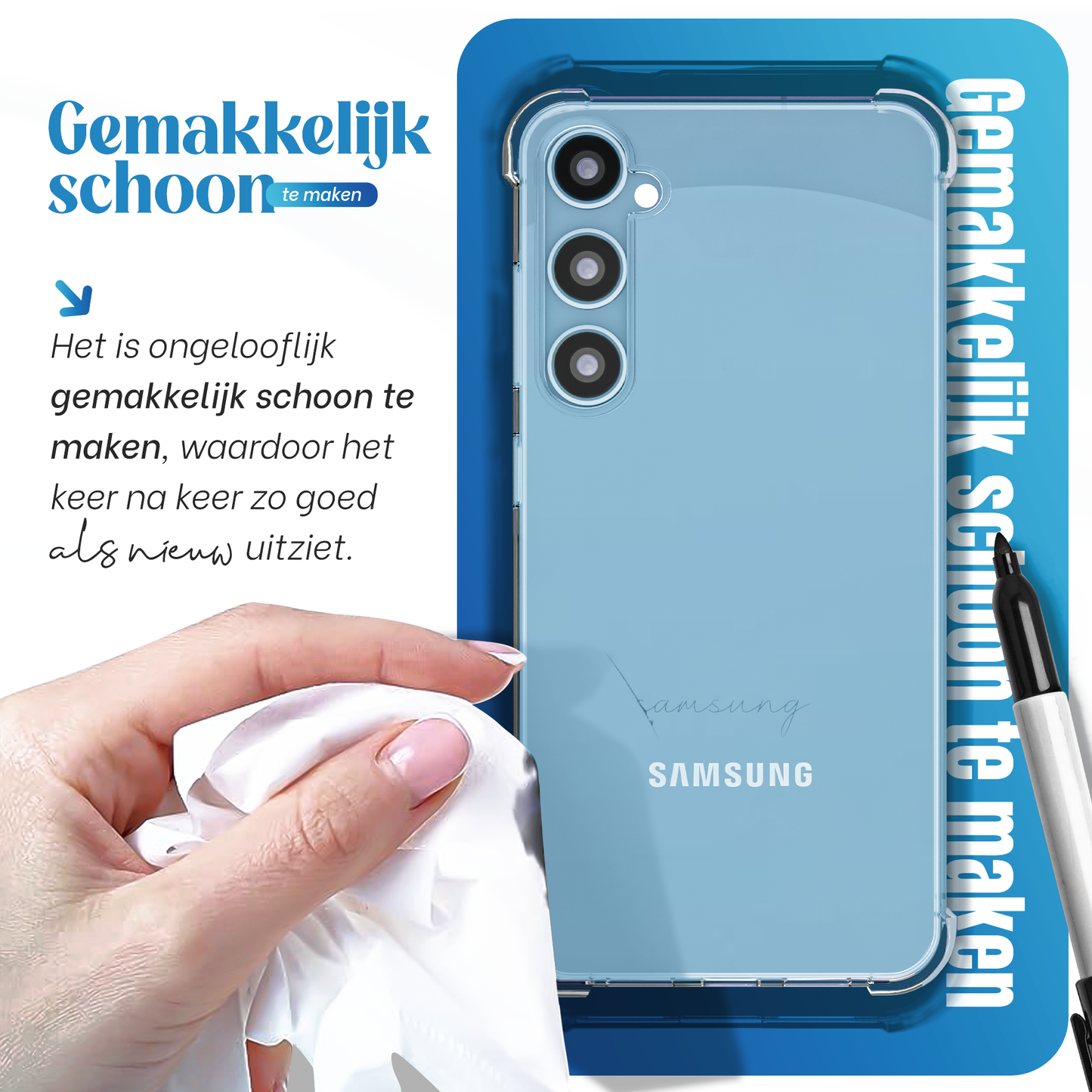 Samsung A52 Hoesje – Transparante Siliconen Shockproof Case