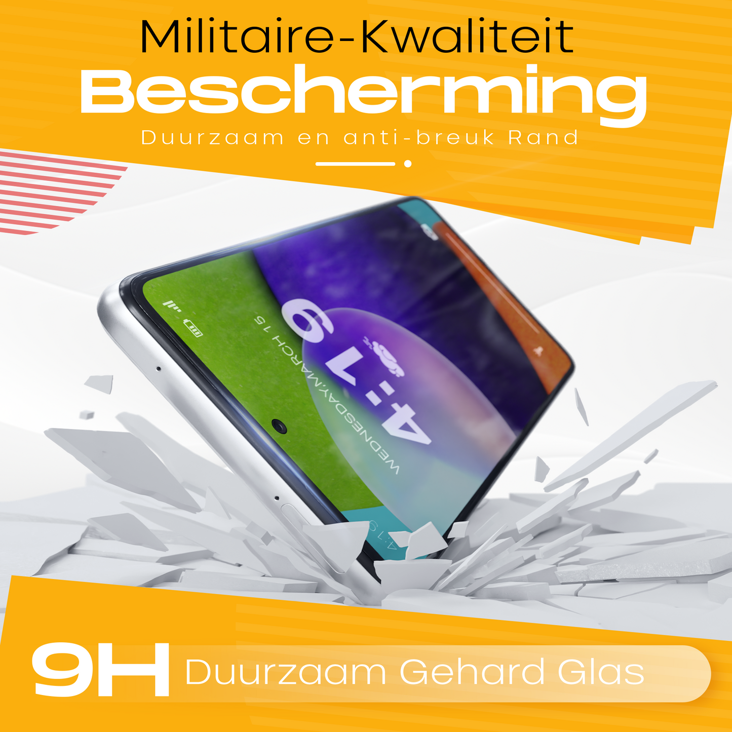 Solutionss4 Screenprotector voor Samsung Galaxy A52 – Case Vriendelijk