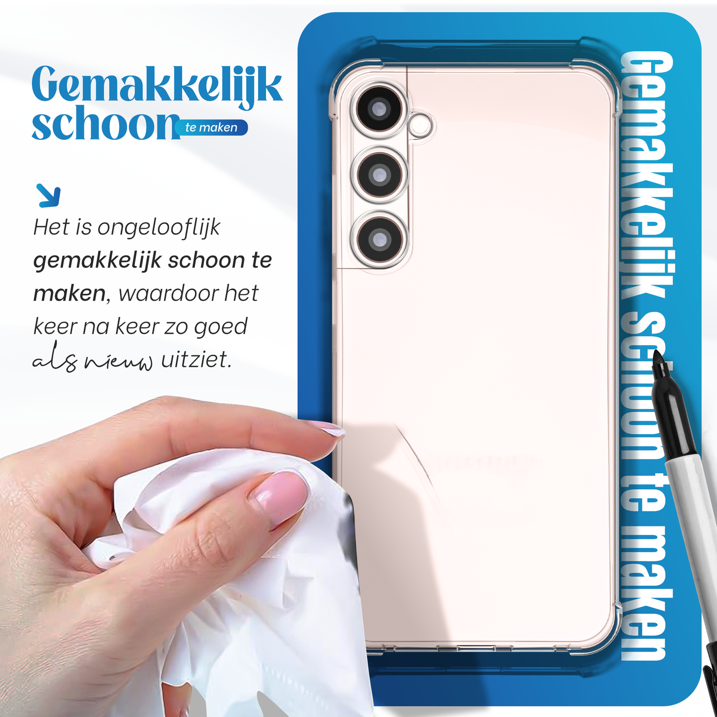 iTech Bumper Hoesje voor Samsung Galaxy S22 – Slank, Schokbestendig & Beschermend