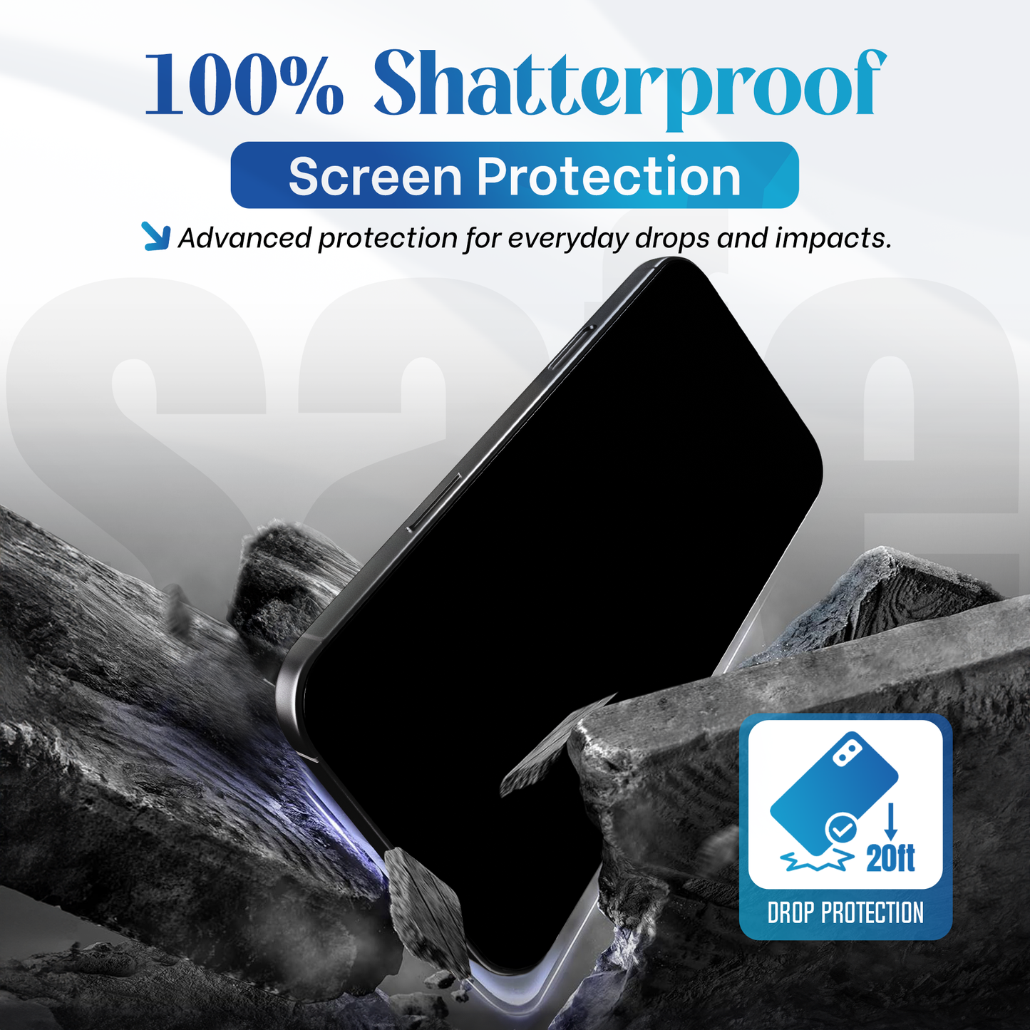 REOVO Privacy Screen Protector - Geschikt voor iPhone 16 Plus - Gorilla Glass Extra Hard - Installatie Tool