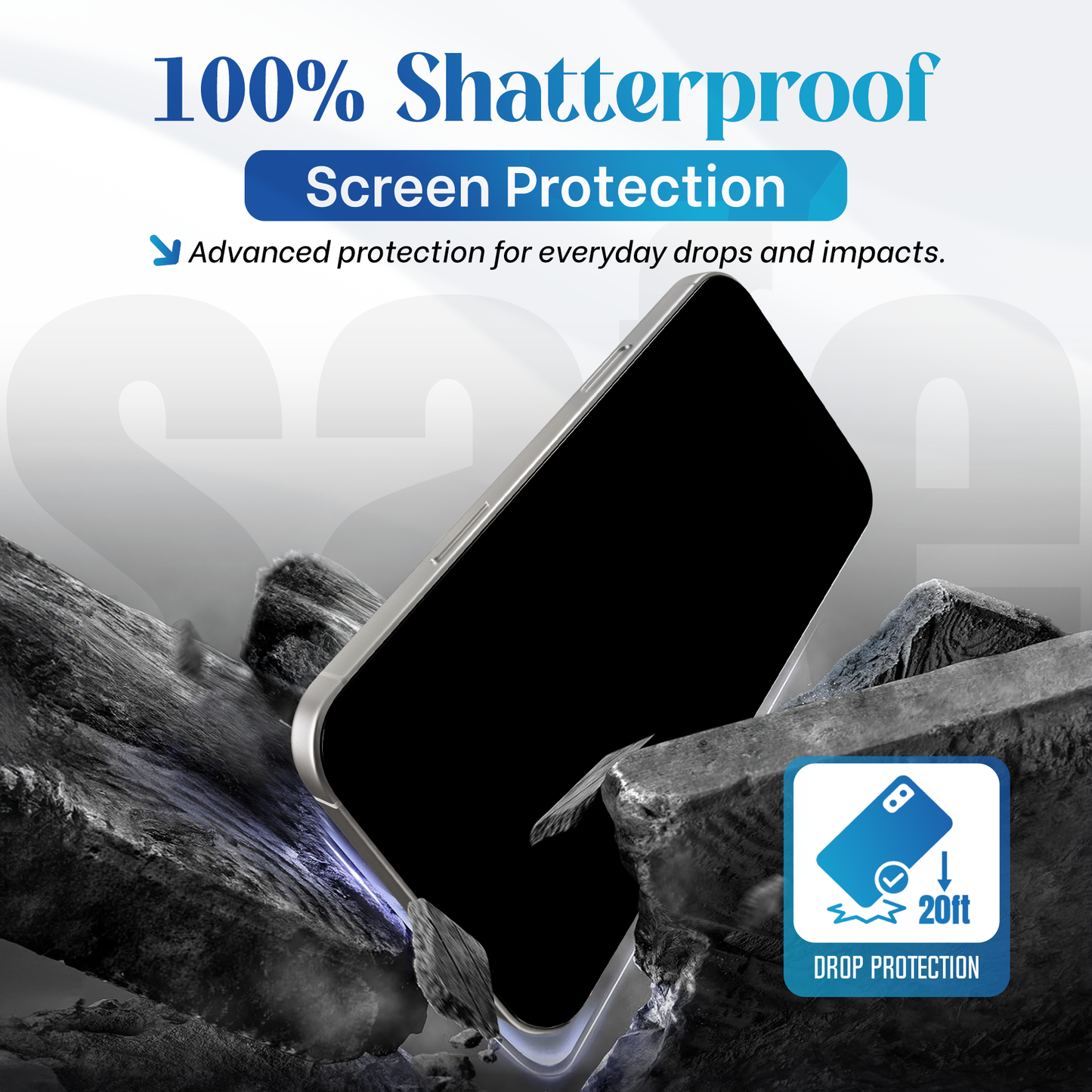 REOVO Privacy Screen Protector - Geschikt voor iPhone 16 Pro - Gorilla Glass Extra Hard - Installatie Tool
