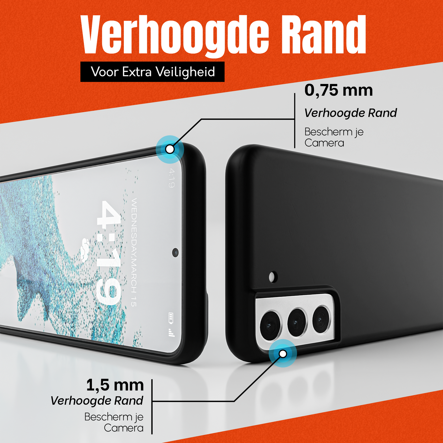 My Case Zwarte Siliconen Hoes voor Samsung Galaxy S22 – Slank Maar Beschermend