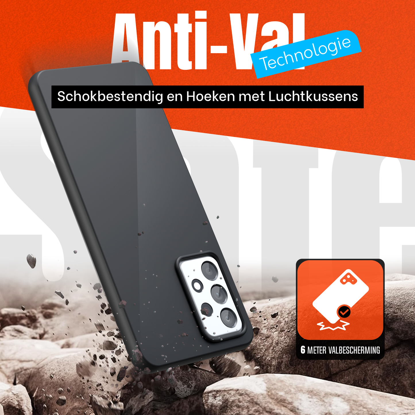 My Case Combo: Zwarte Siliconen Hoes met 2 Screenprotectors voor Samsung Galaxy A52 – Extra Veiligheid