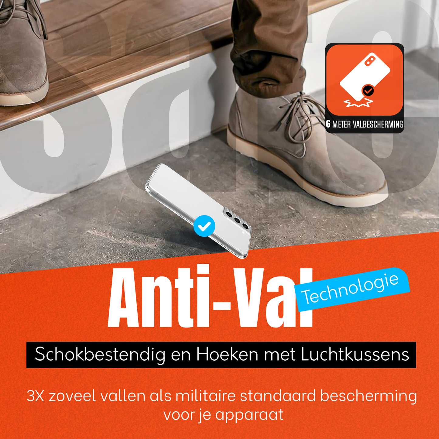 My Case Transparante Hoes voor Samsung Galaxy S22 – Langdurig Helder