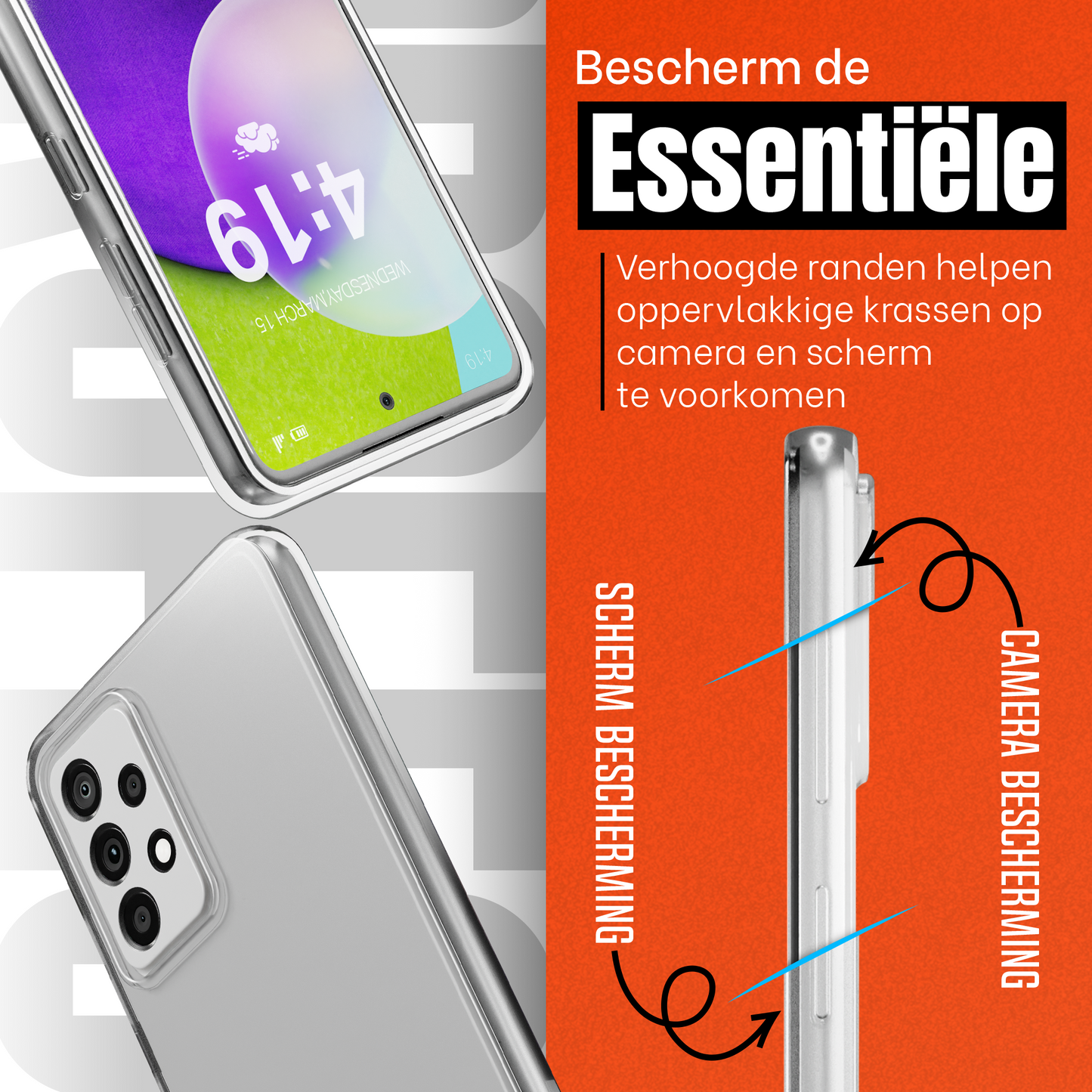 My Case Transparante Hoes voor Samsung Galaxy A52 – Langdurig Helder