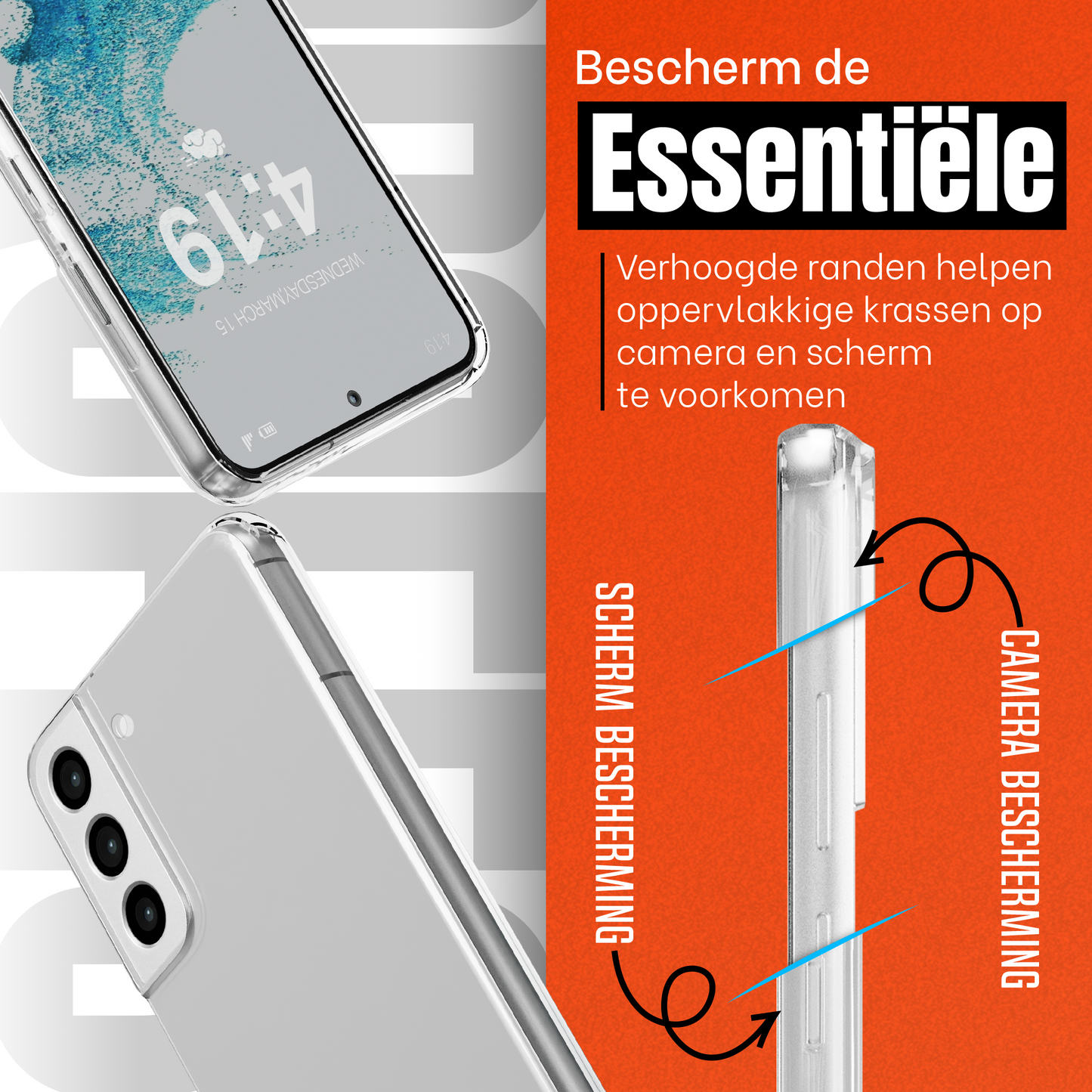 My Case Transparante Hoes voor Samsung Galaxy S22 – Langdurig Helder