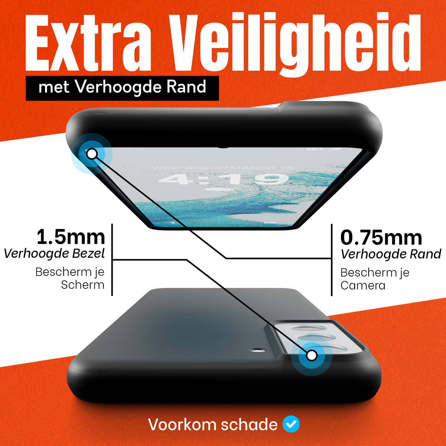 My Case Combo: Zwarte Siliconen Hoes met 2 Screenprotectors voor Samsung Galaxy S22 – Extra Veiligheid