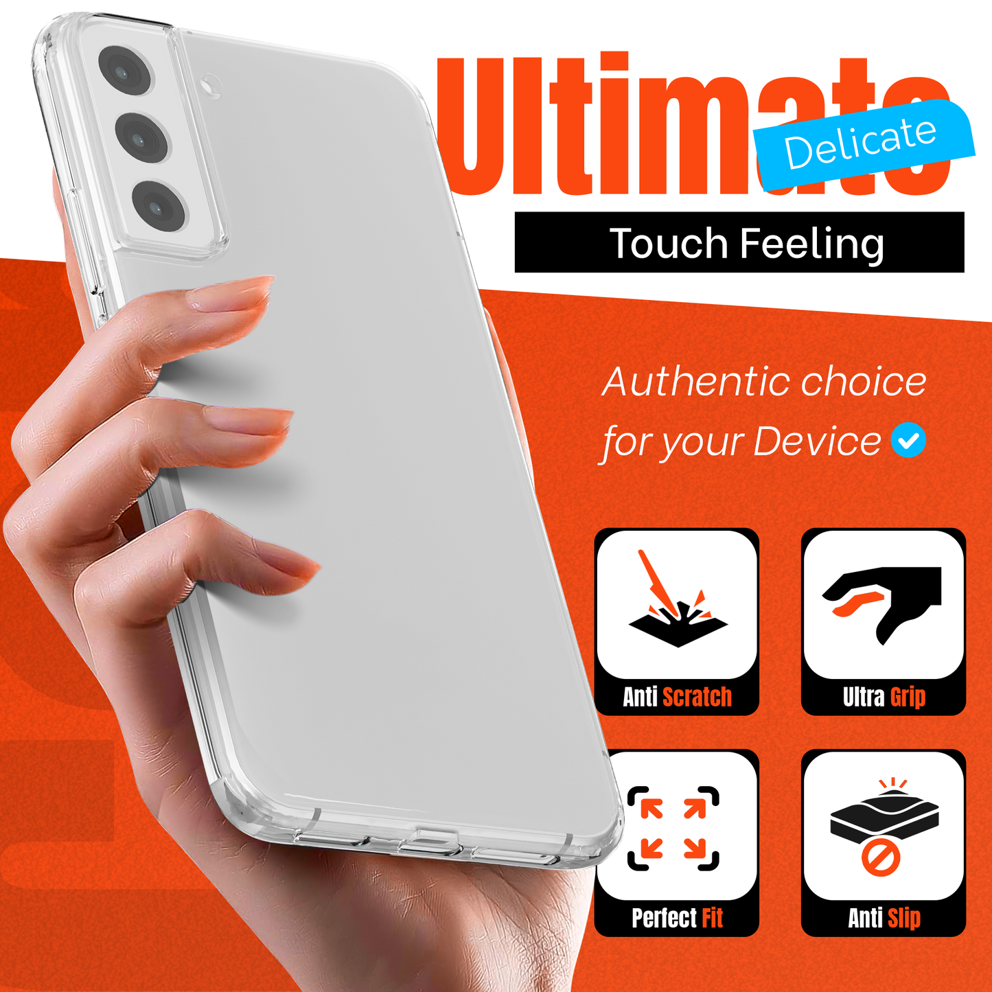 My Case Transparante Hoes voor Samsung Galaxy S22 – Langdurig Helder