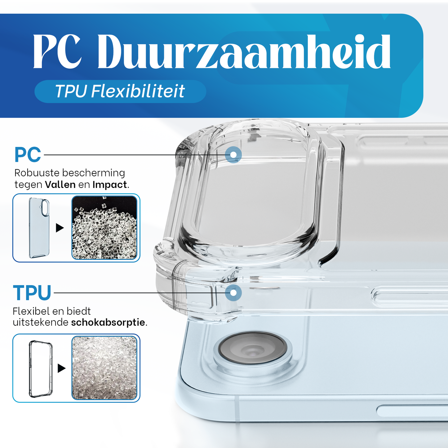 iPhone 17 air hoesje Transparant shock proof