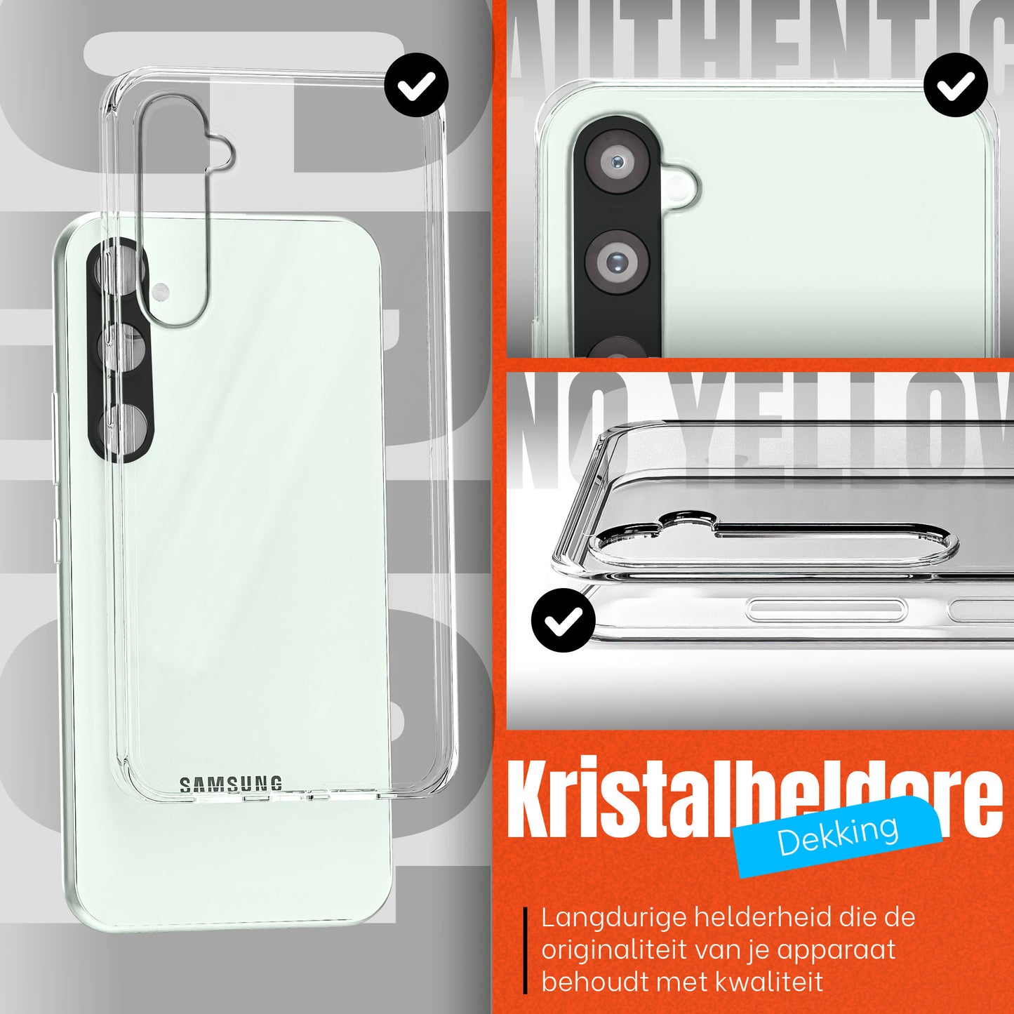 Samsung A56 Hoesje – Transparante Siliconen Shockproof Case