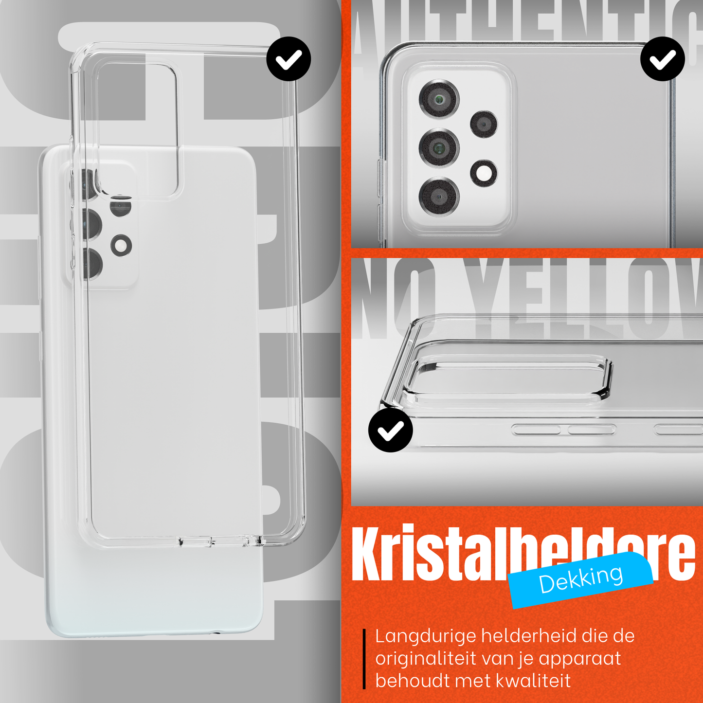 My Case Transparante Hoes voor Samsung Galaxy A52 – Langdurig Helder