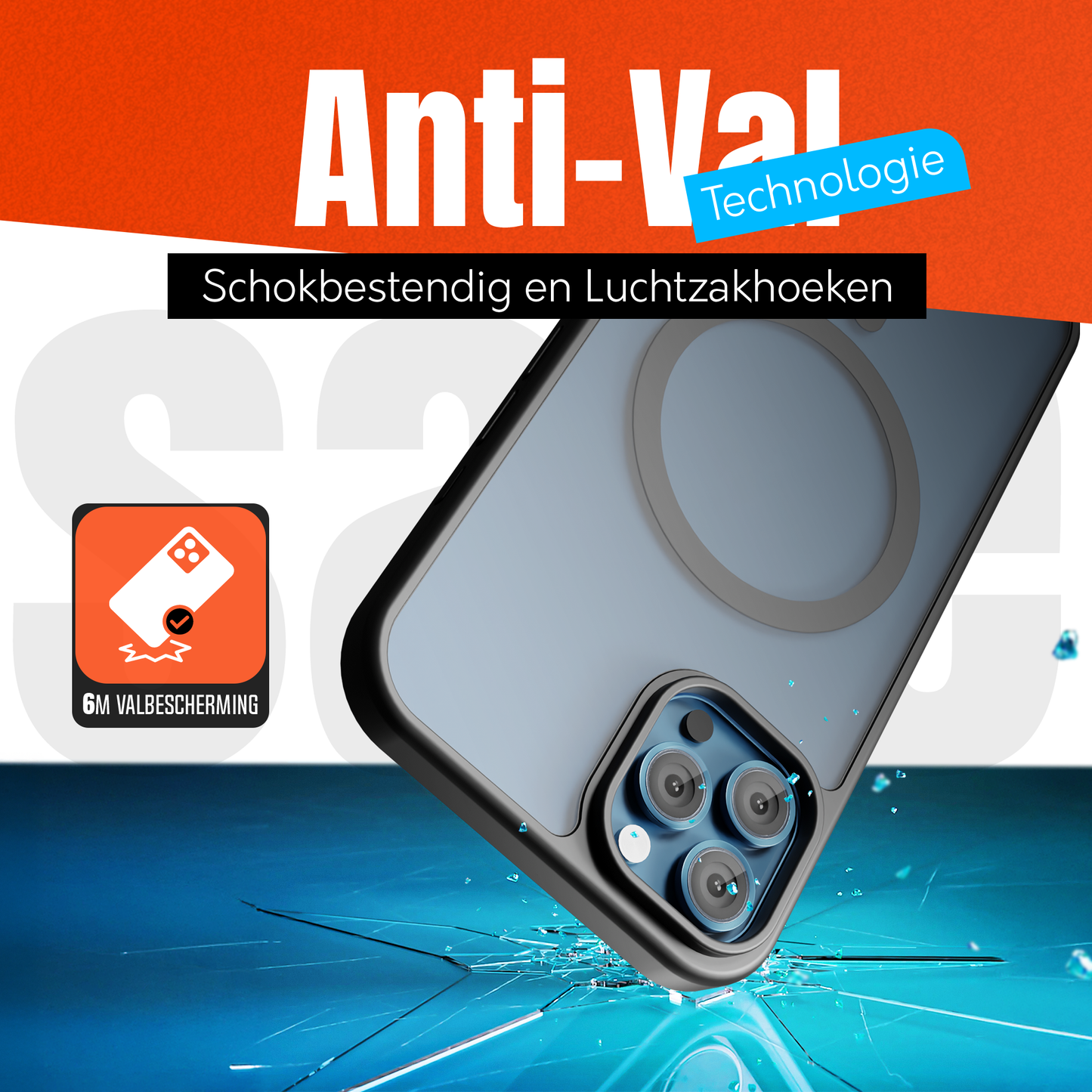 My Case Zwart MagSafe Hoesje geschikt voor iPhone 12 Pro Max – Slank, Sterk & MagSafe-Klaar