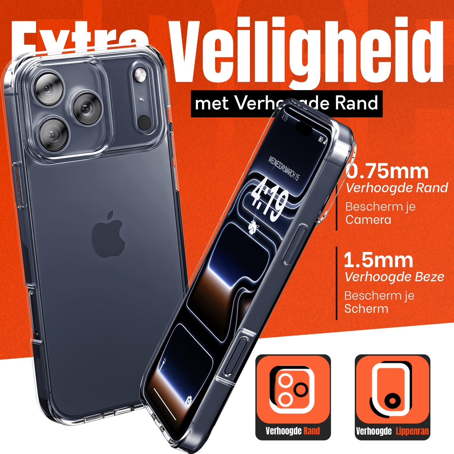 iPhone 17 Pro hoesje Transparant