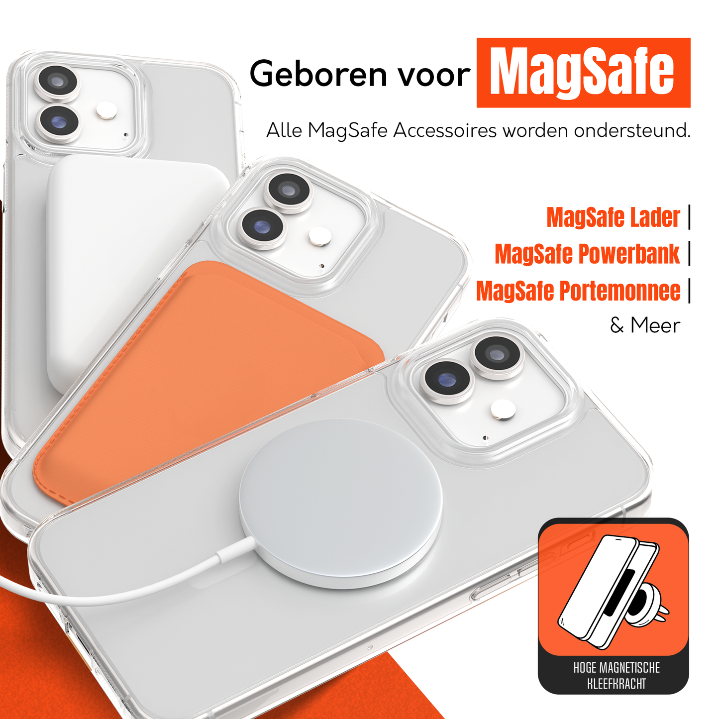 My Case Transparant MagSafe Hoesje voor iPhone 12/12 Pro – Slank, Sterk & MagSafe-Klaar