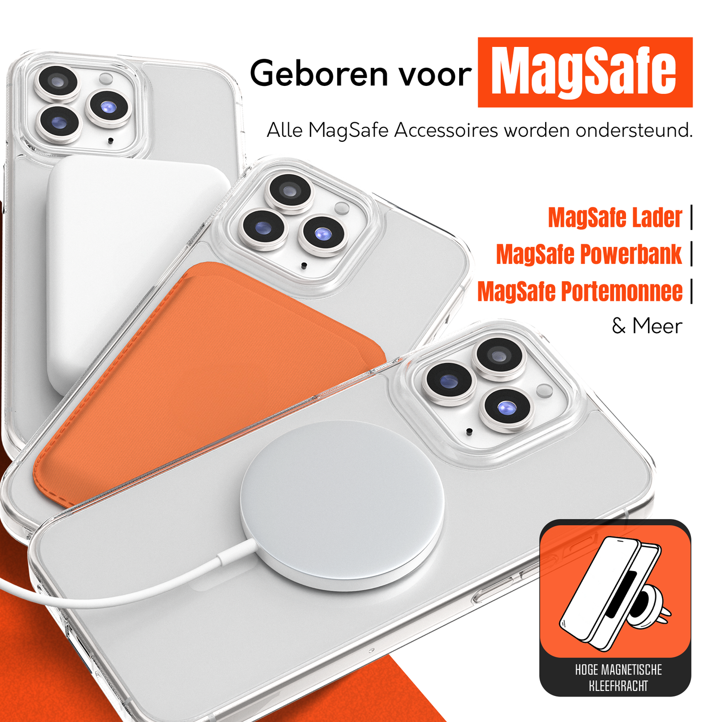 My Case Transparant MagSafe Hoesje voor iPhone 12 Pro Max – Slank, Sterk & MagSafe-Klaar