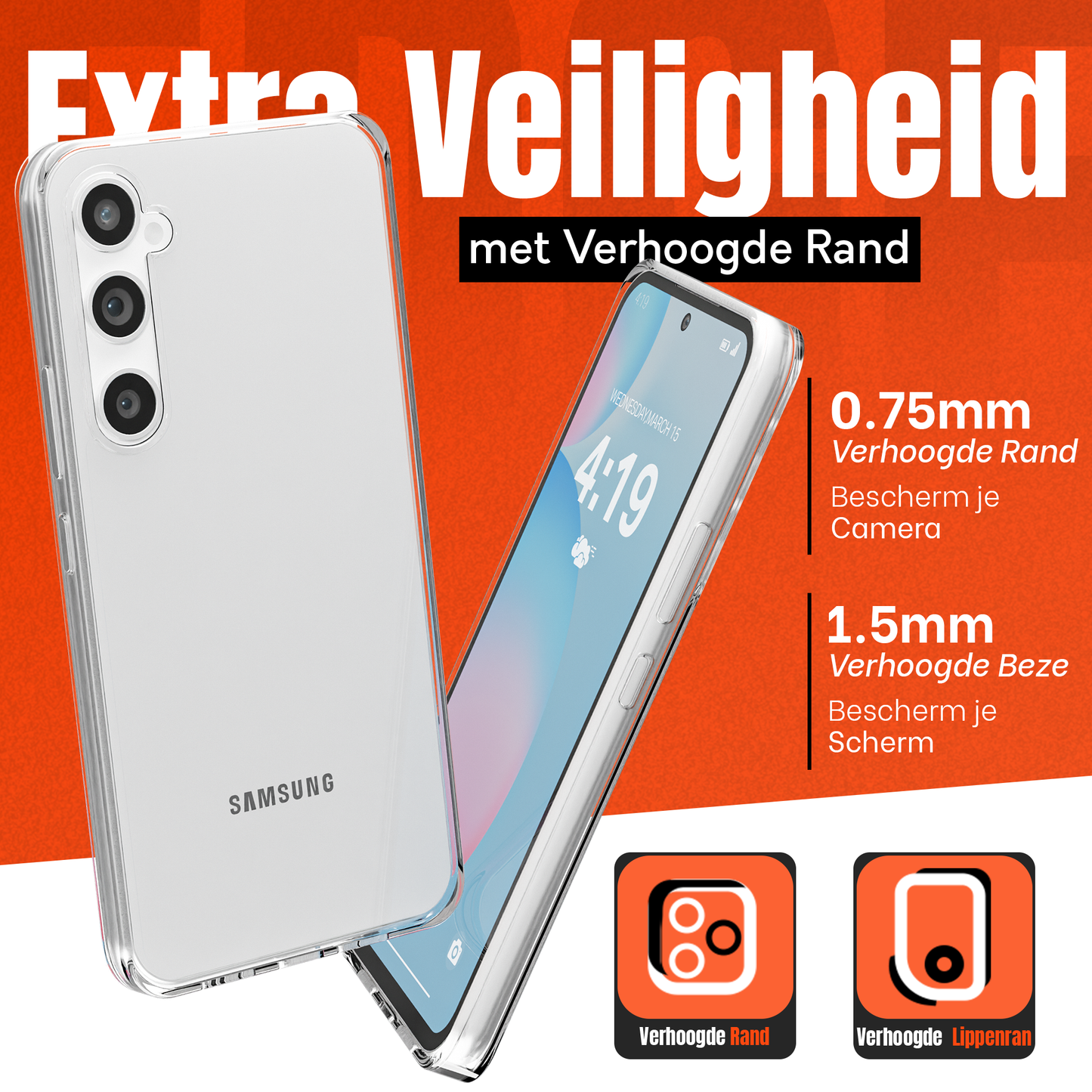 My Case Transparante Hoes voor Samsung Galaxy S24 FE – Langdurig Helder
