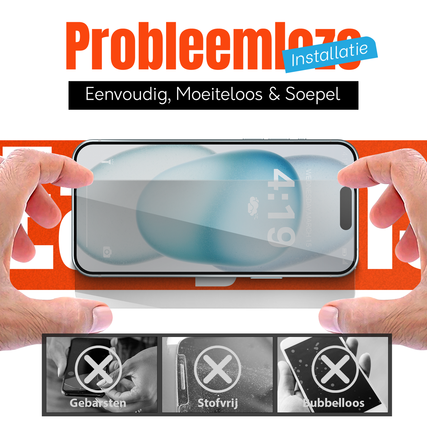 My Case Combo: Transparante Hoes met 2 Screenprotectors voor iPhone 15 – Extra Veiligheid