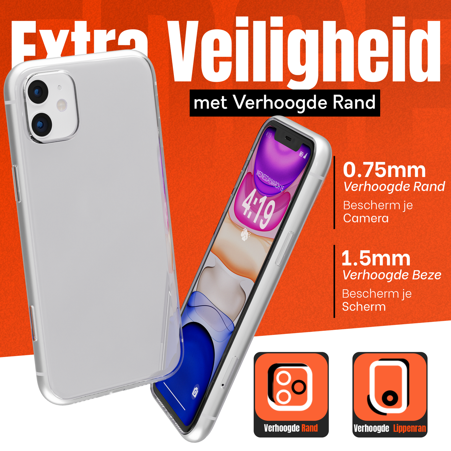 My Case Transparante Hoes voor iPhone 11 – Langdurig Helder