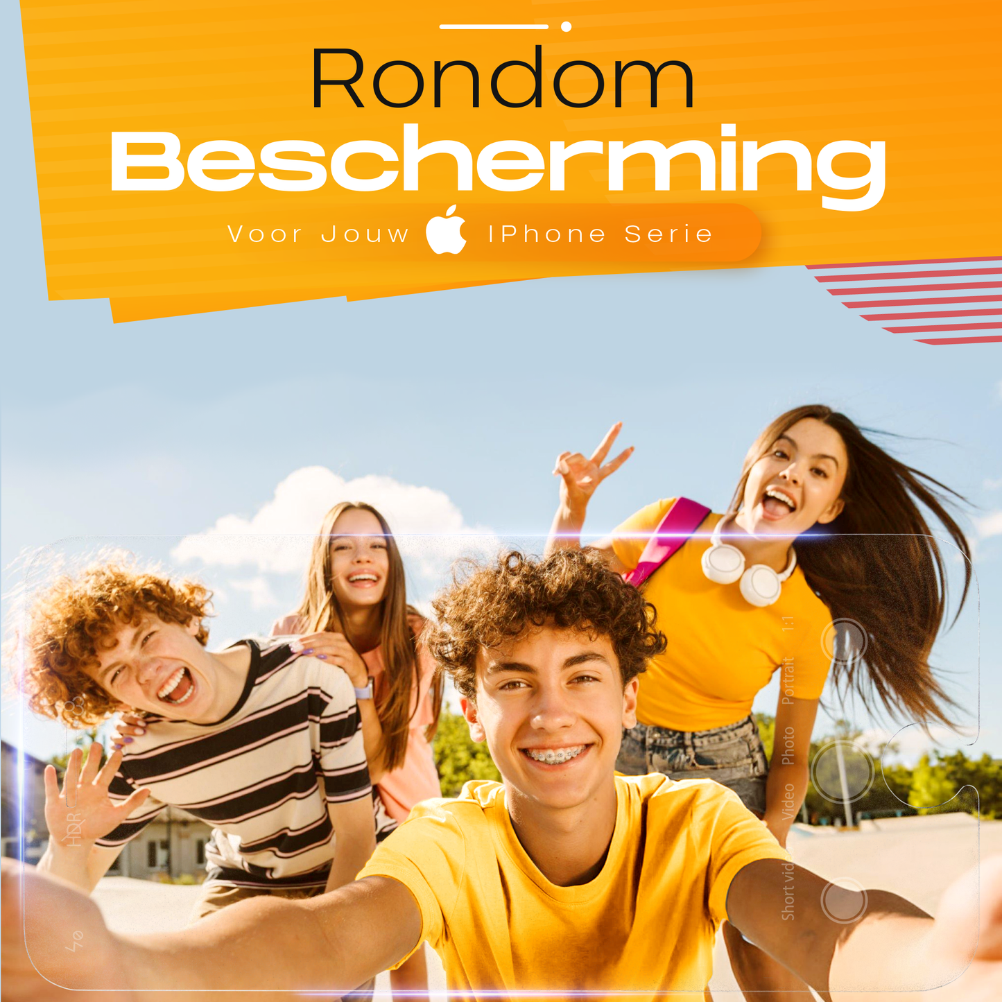 Solutionss4 Screenprotector voor iPhone SE 2022 – Case Vriendelijk