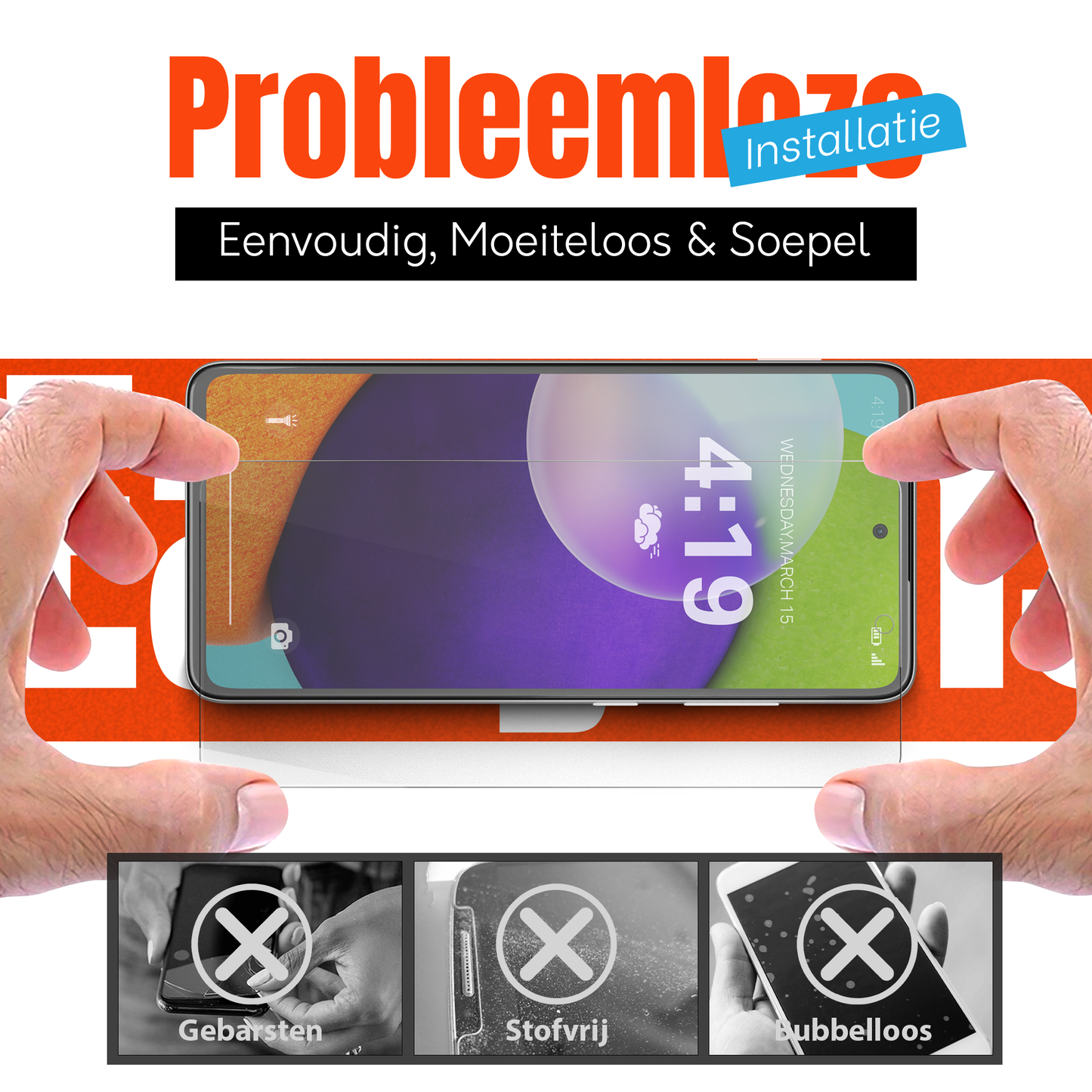 My Case Combo: Transparante Hoes met 2 Screenprotectors voor Samsung Galaxy A52 – Extra Veiligheid