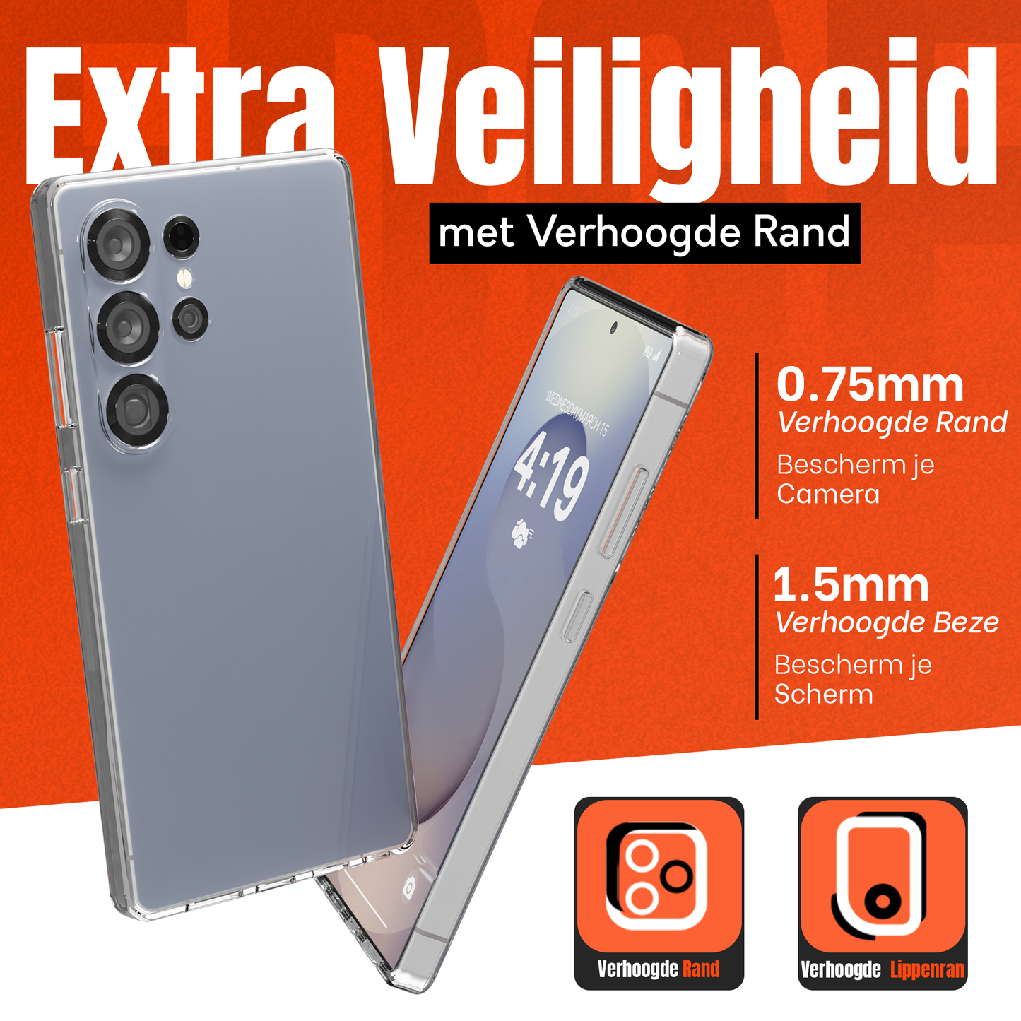 My Case Transparante Hoes voor Samsung Galaxy S25 Ultra – Langdurig Helder