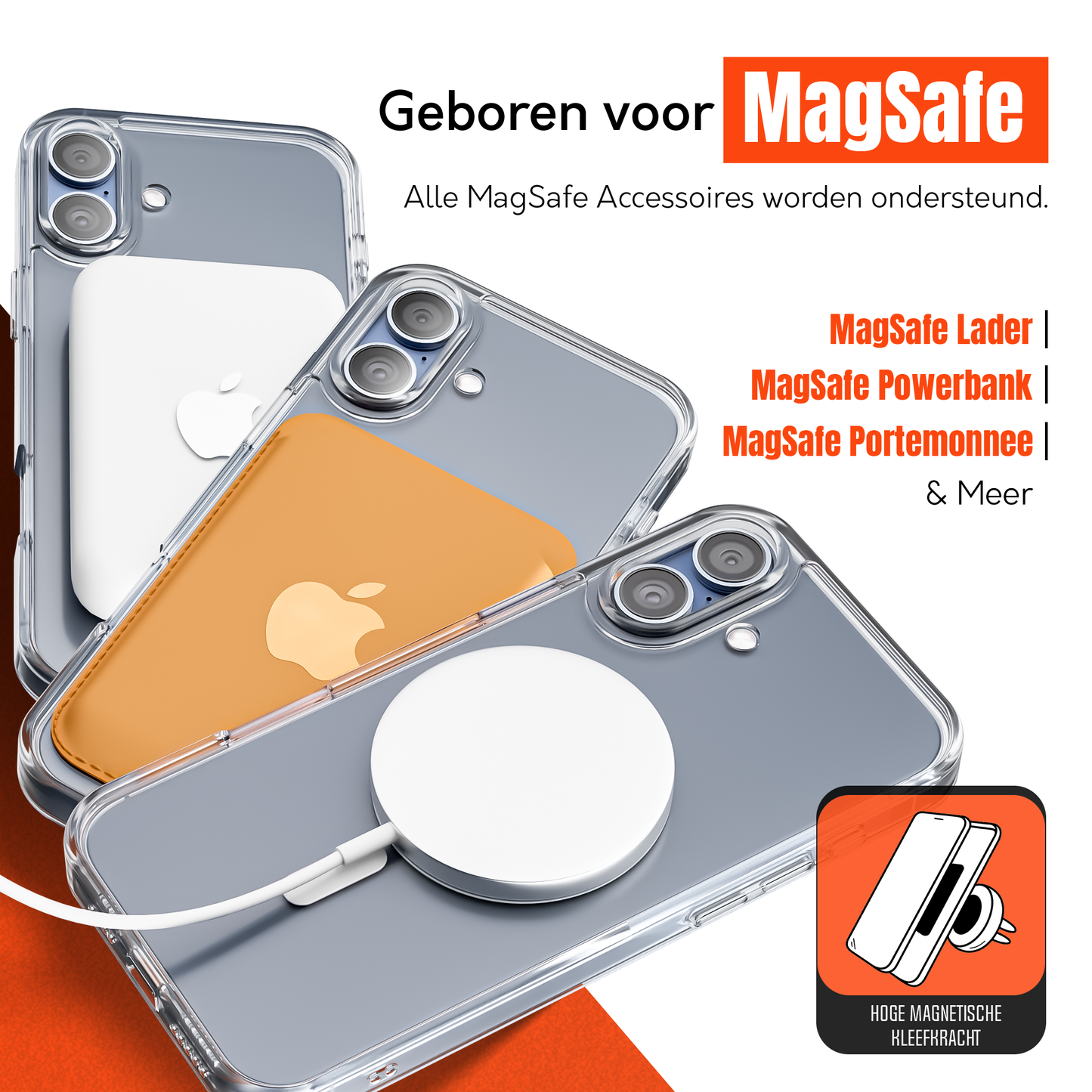 iPhone 17 hoesje Magsafe Transparant