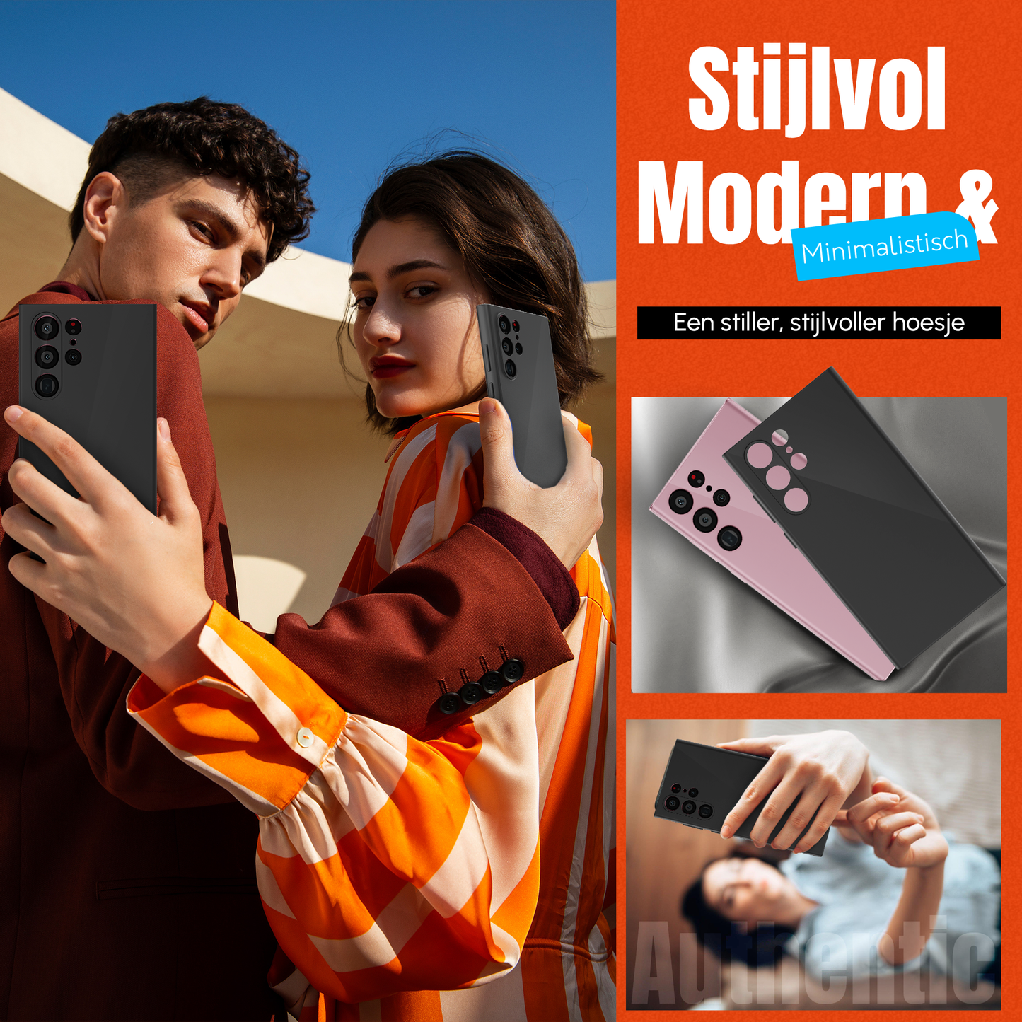 My Case Zwarte Siliconen Hoes voor Samsung Galaxy S22 Ultra – Slank Maar Beschermend