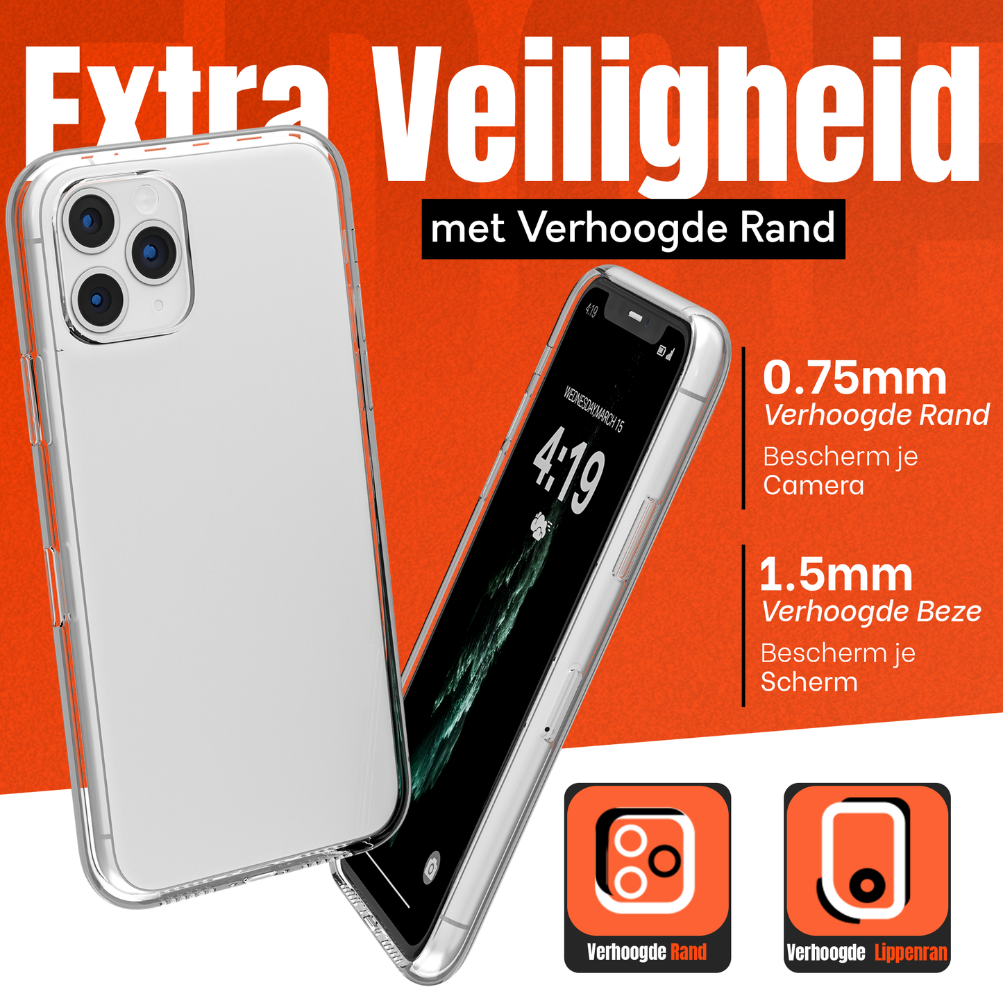 My Case Transparante Hoes voor iPhone 11 Pro – Langdurig Helder