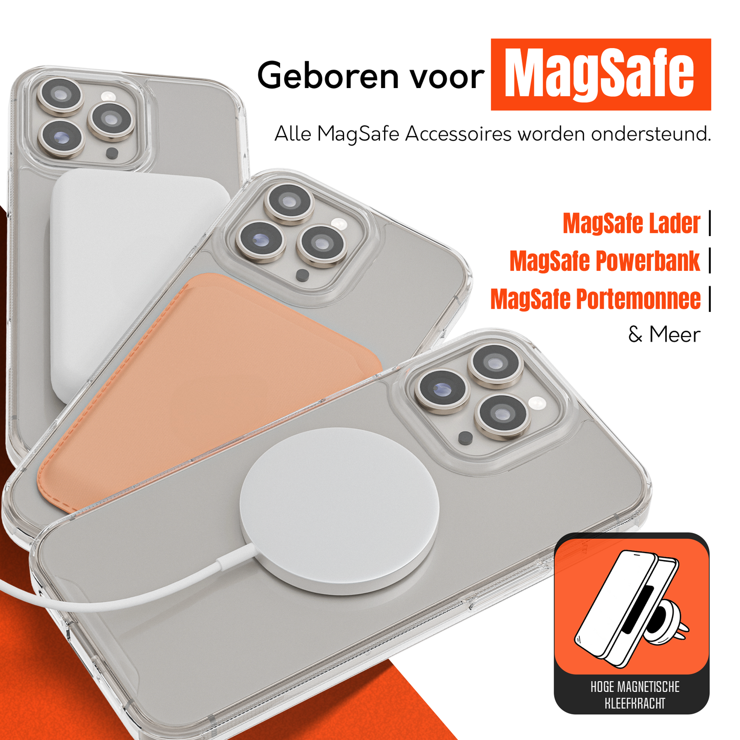 My Case Transparant MagSafe Hoesje voor iPhone 16 Pro – Slank, Sterk & MagSafe-Klaar