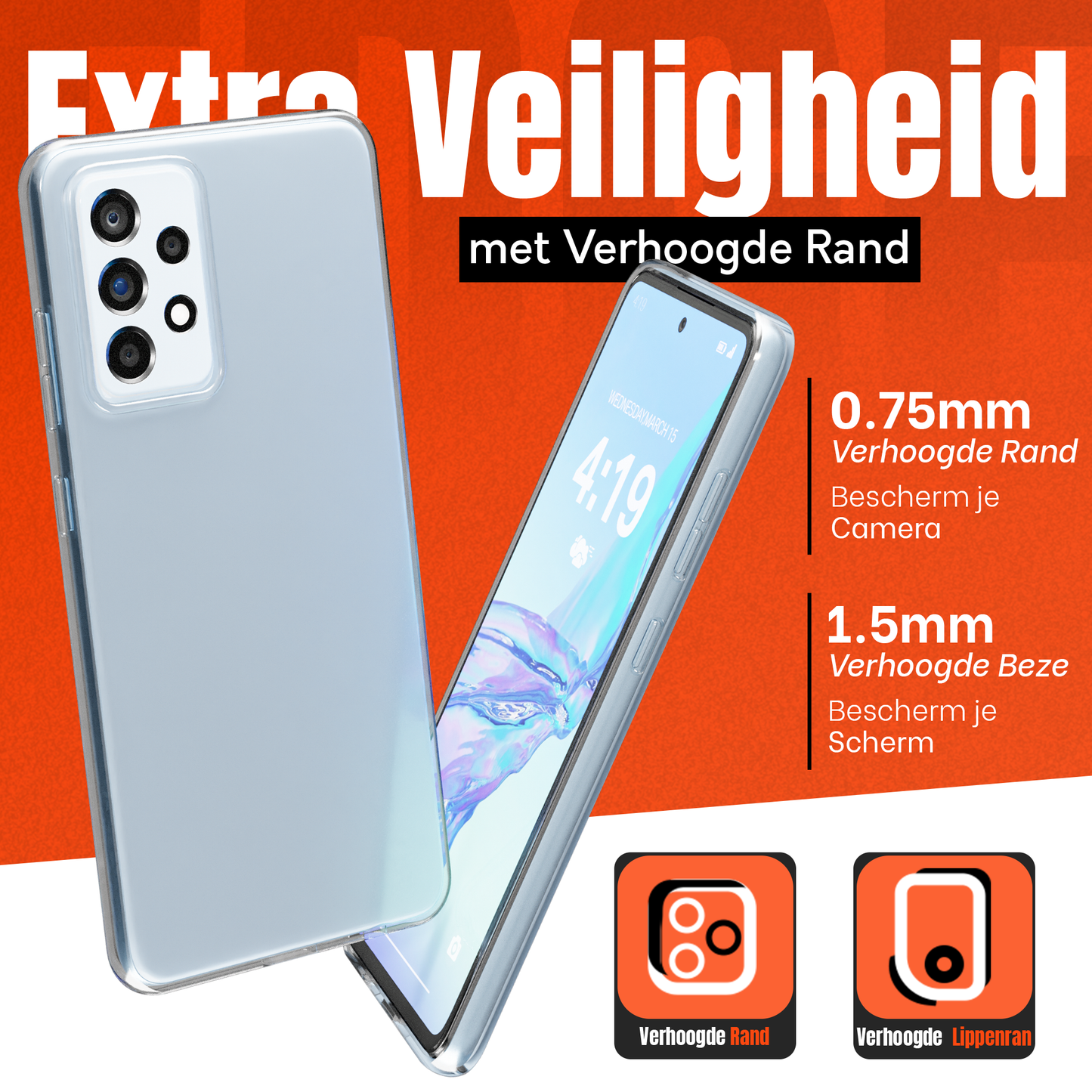 My Case Transparante Hoes voor Samsung Galaxy A53 – Langdurig Helder