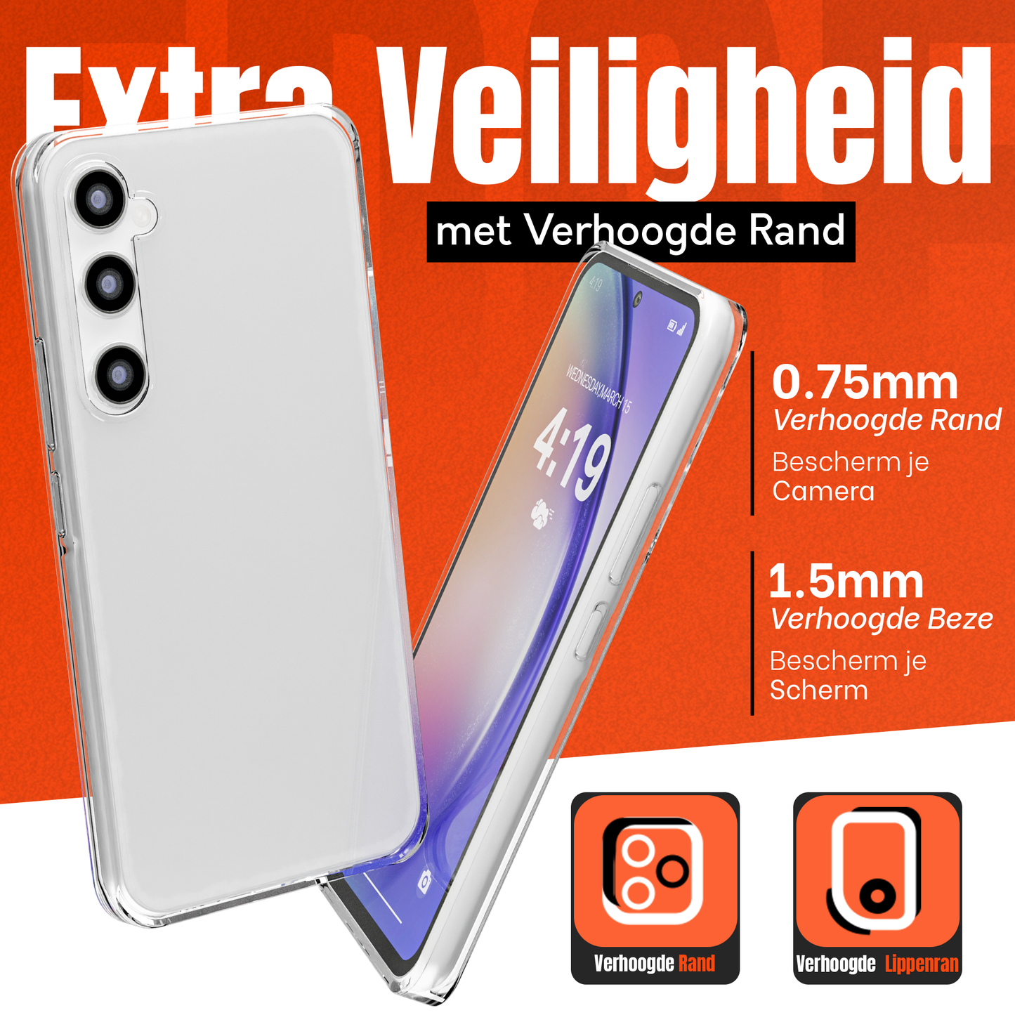 My Case Transparante Hoes voor Samsung Galaxy A54 – Langdurig Helder