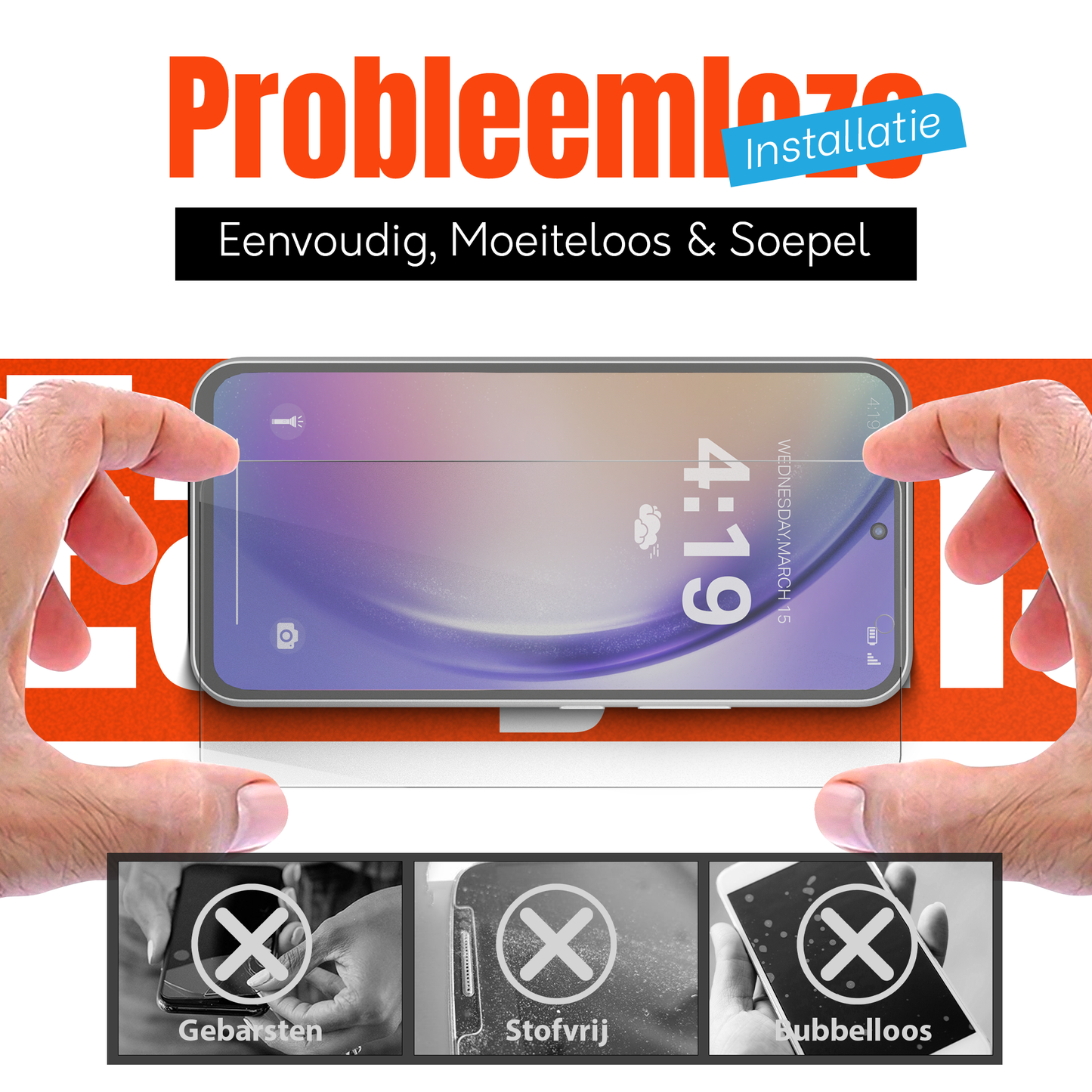 My Case Combo: Transparante Hoes met 2 Screenprotectors voor Samsung Galaxy A54 – Extra Veiligheid