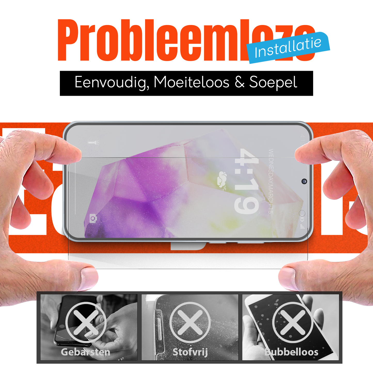 My Case Combo: Transparante Hoes met 2 Screenprotectors voor Samsung Galaxy A35 – Extra Veiligheid