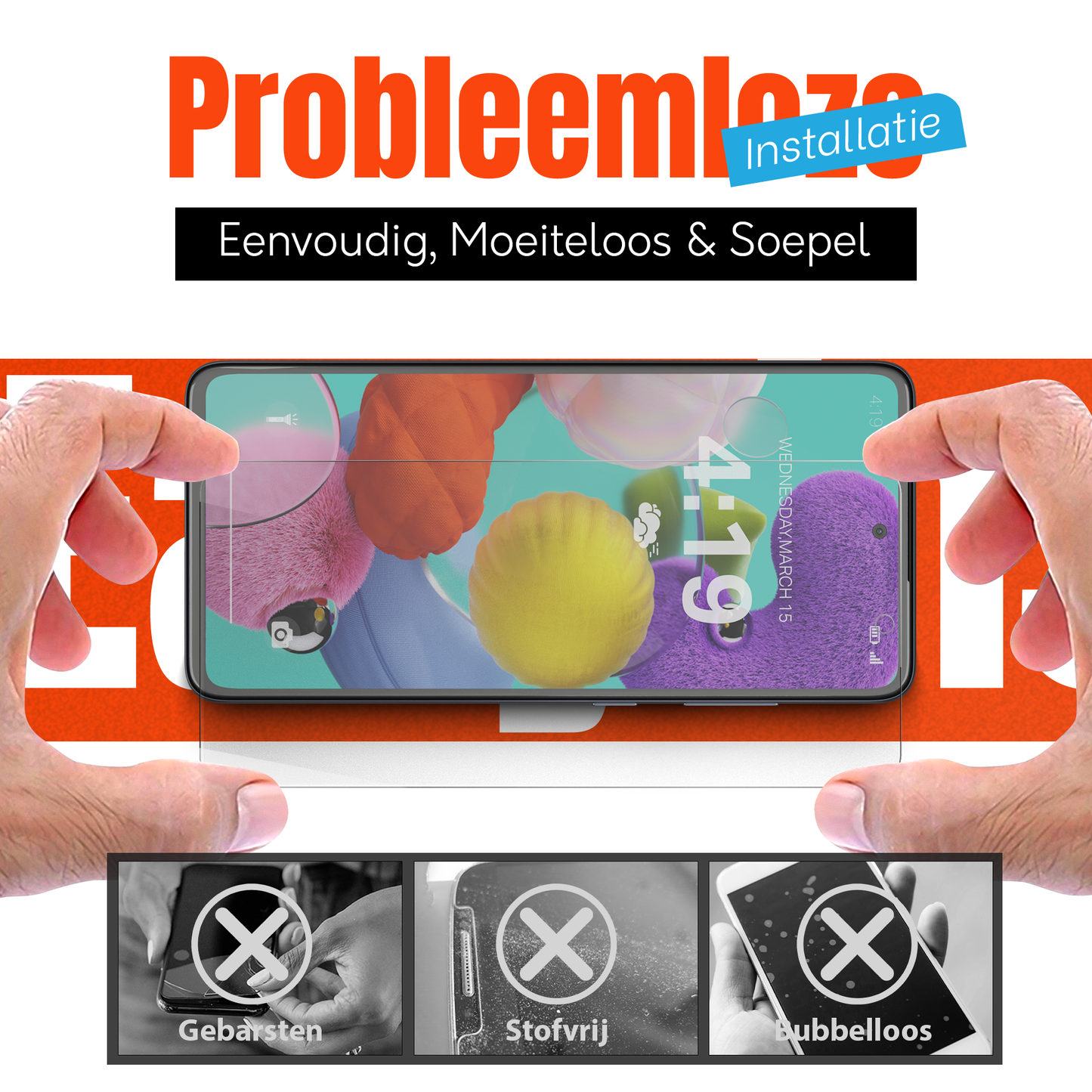 My Case Combo: Transparante Hoes met 2 Screenprotectors voor Samsung Galaxy A51 – Extra Veiligheid