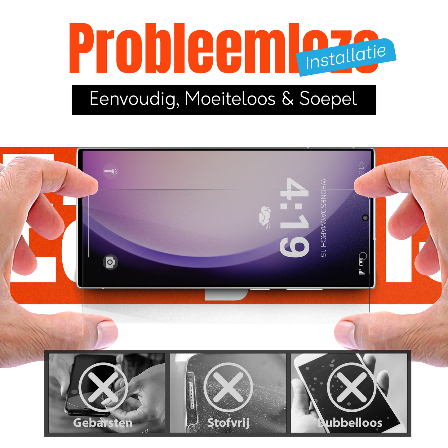 My Case Combo: Transparante Hoes met 2 Screenprotectors voor Samsung Galaxy S23 Ultra – Extra Veiligheid